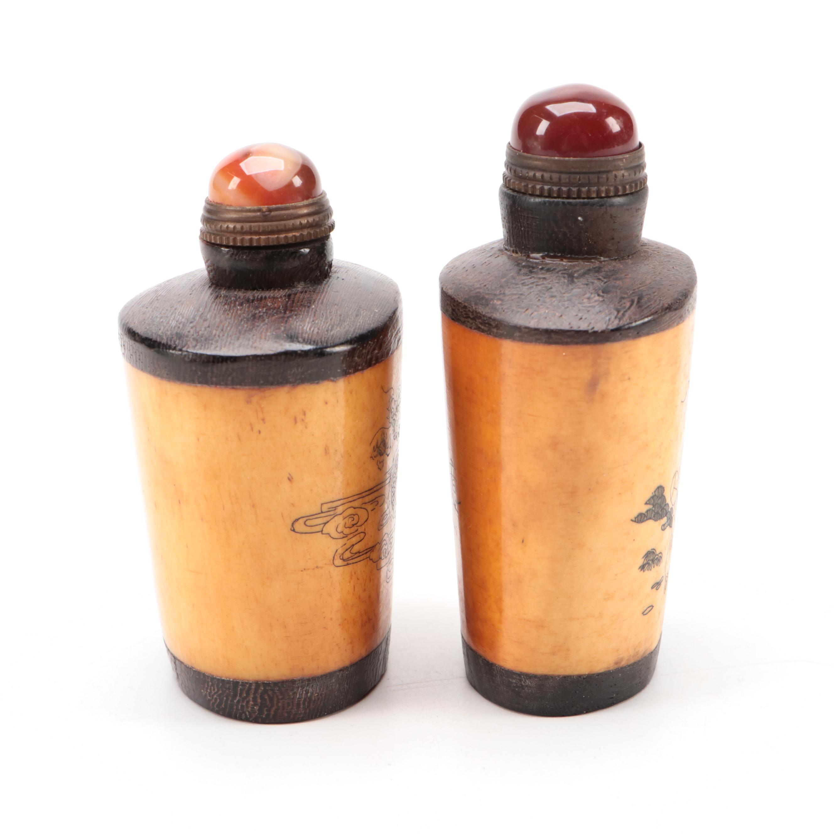 Chinese Bone Snuff Bottles