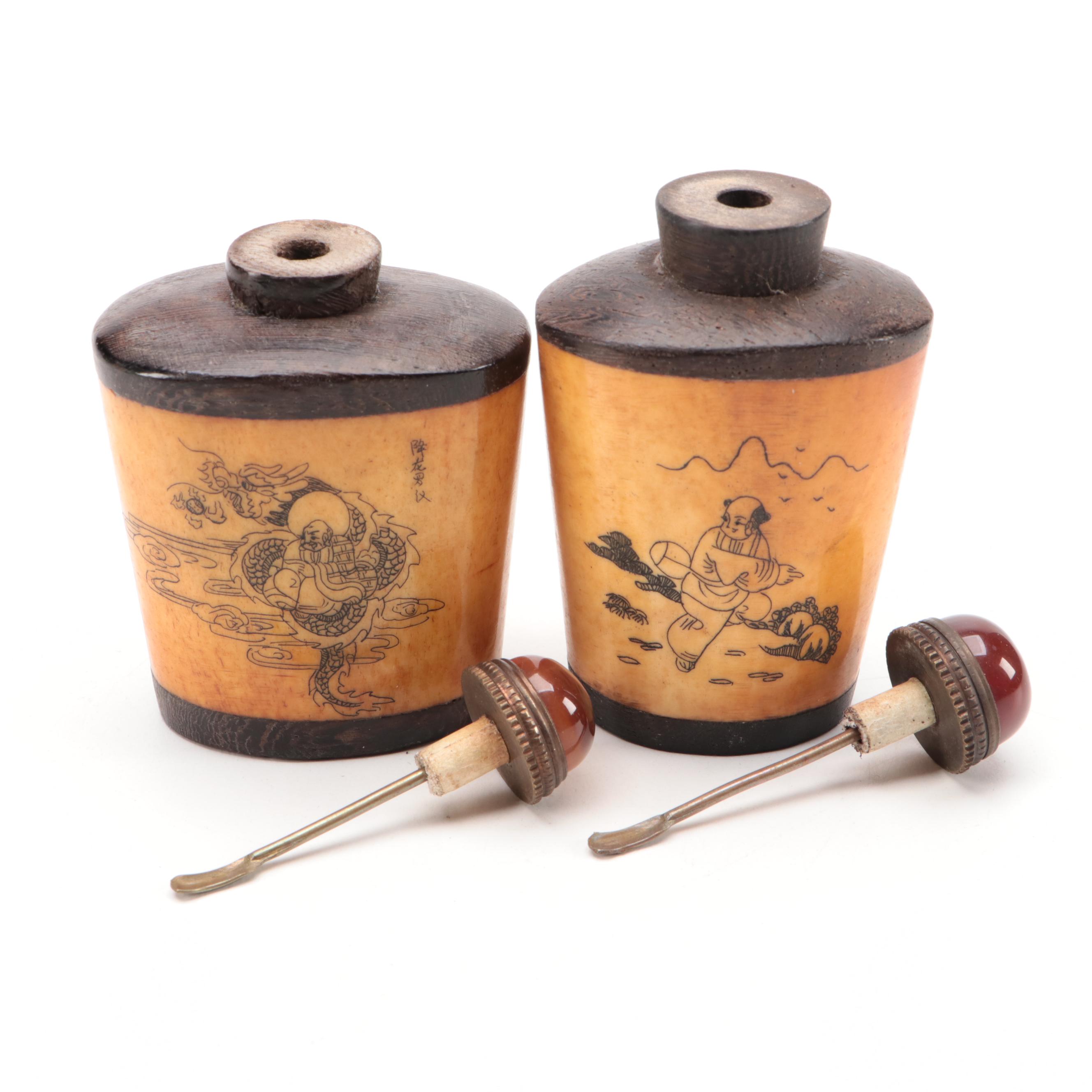 Chinese Bone Snuff Bottles