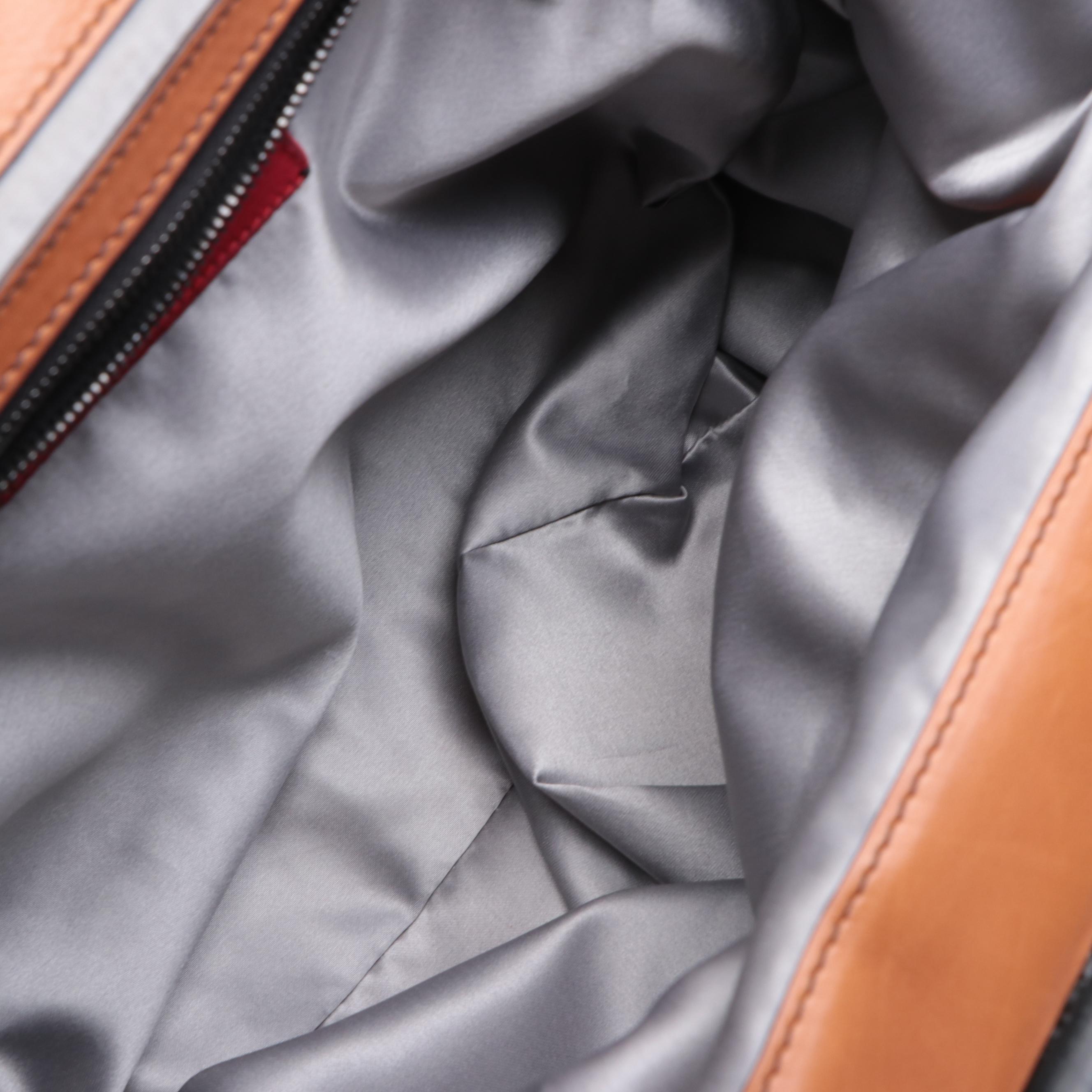 Valentino Allure Ruffled Frame Bag in Brown Perforated Scalloped Leather