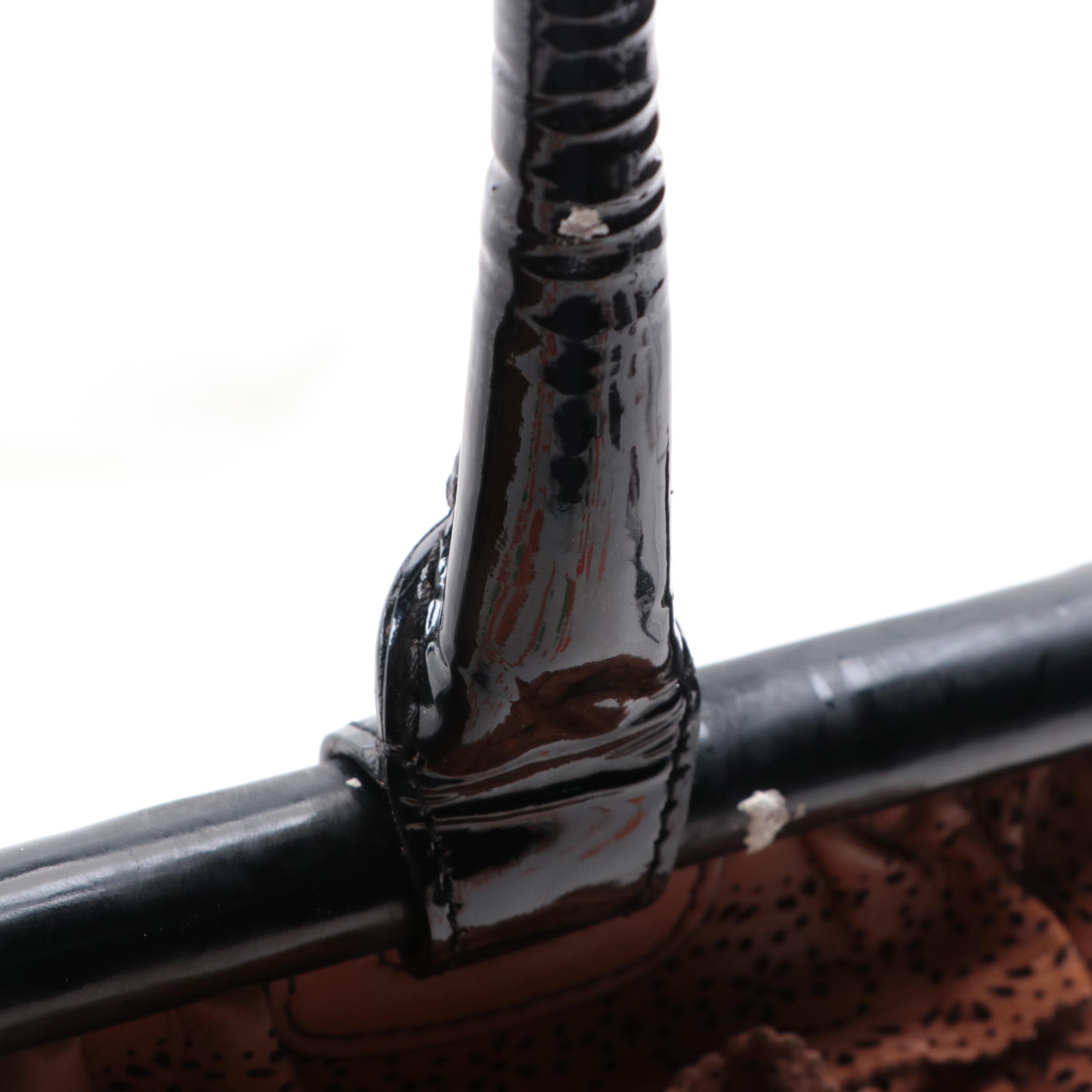 Valentino Allure Ruffled Frame Bag in Brown Perforated Scalloped Leather