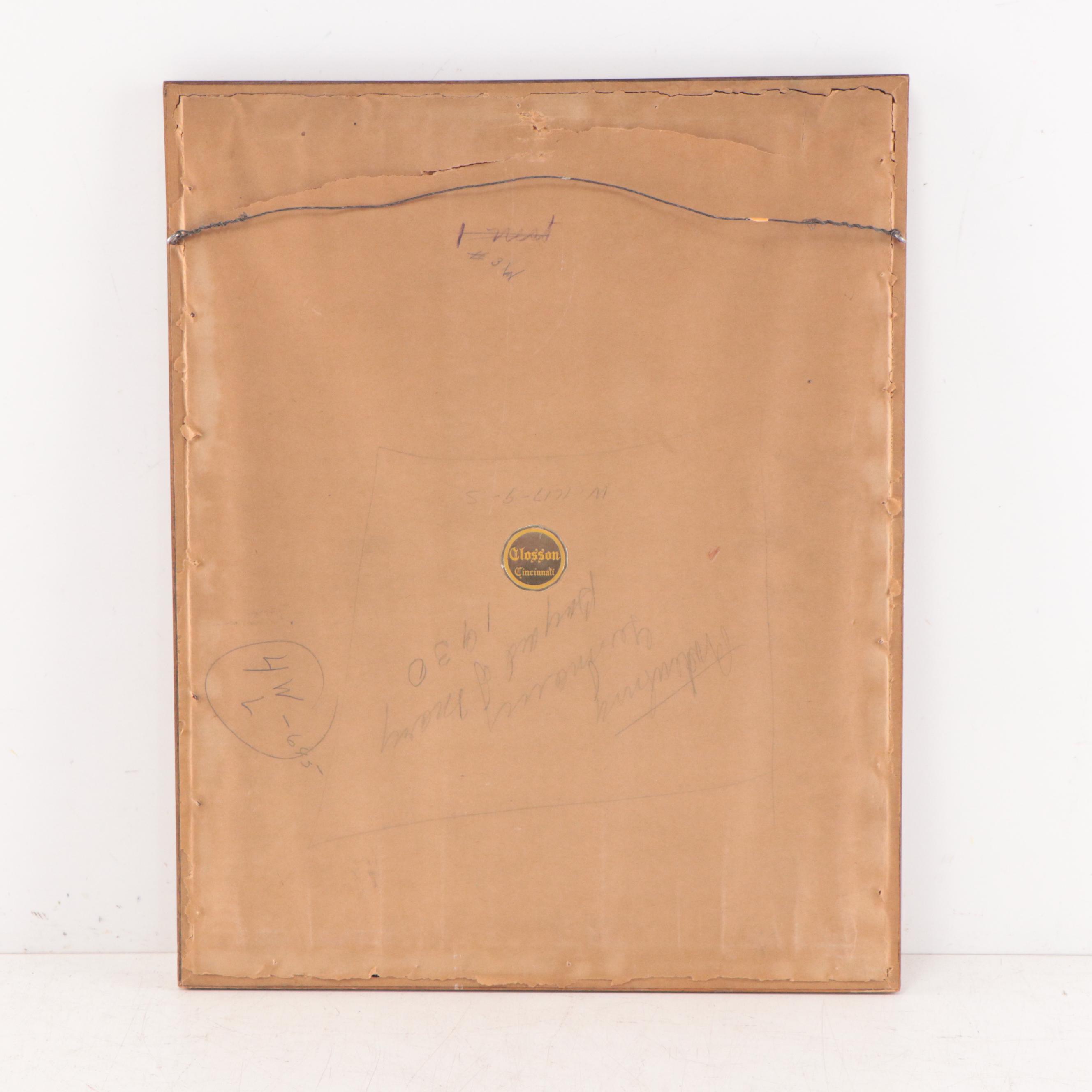 Ernst Geissendorfer Etching of German Church "Kirchnerwohnung," 1930