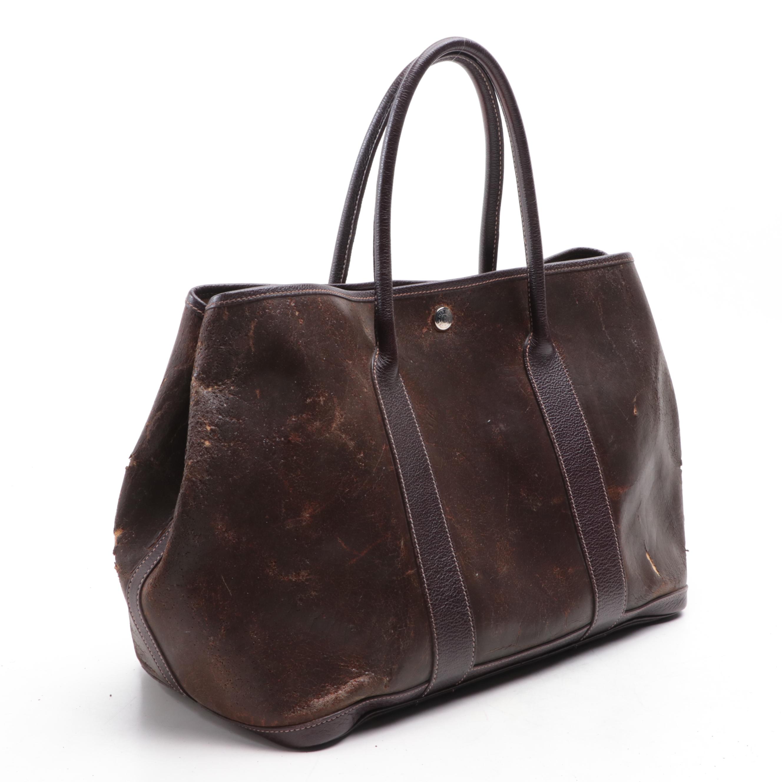 Hermès Garden Party Tote in Amazonia Leather with Buffalo Leather Trim