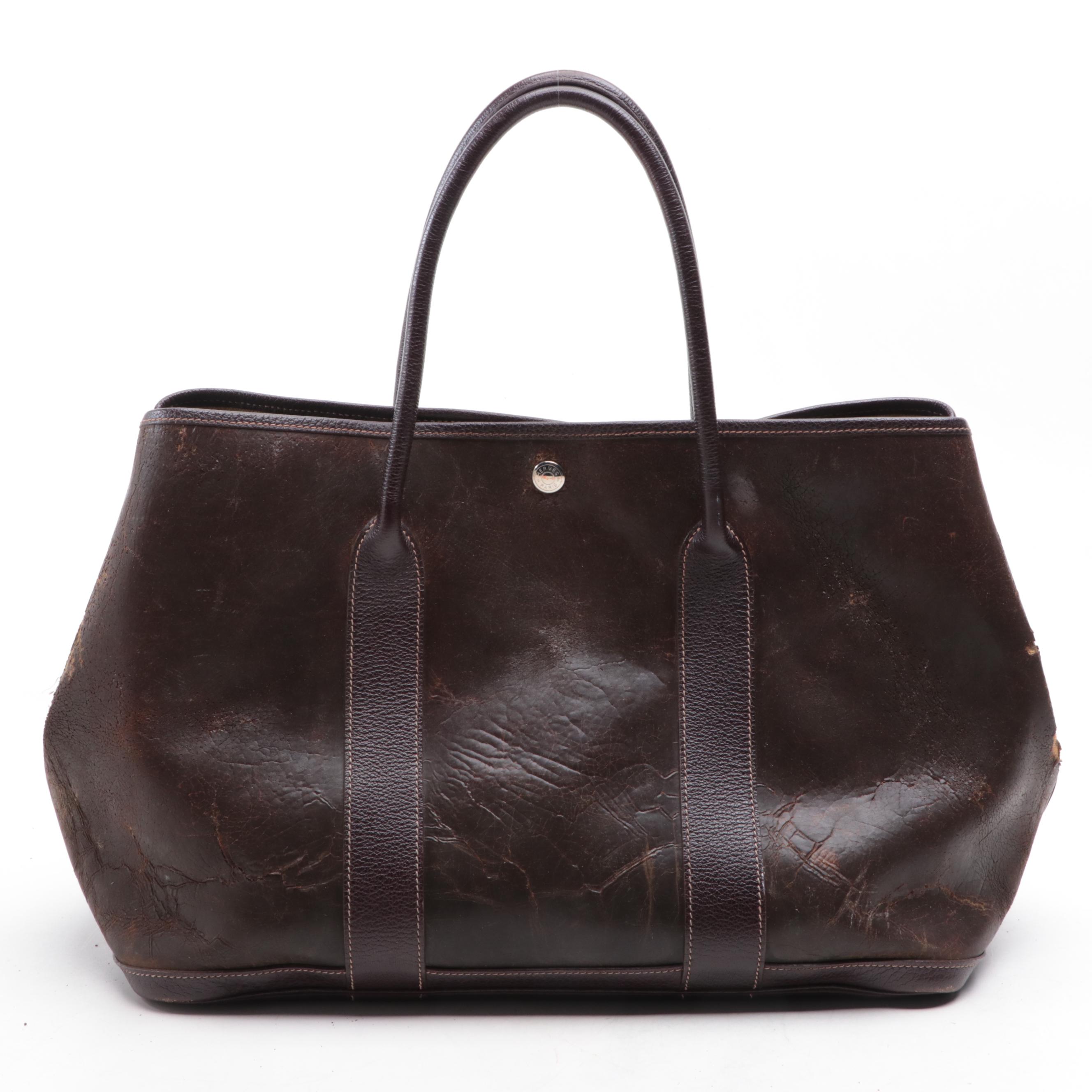 Hermès Garden Party Tote in Amazonia Leather with Buffalo Leather Trim