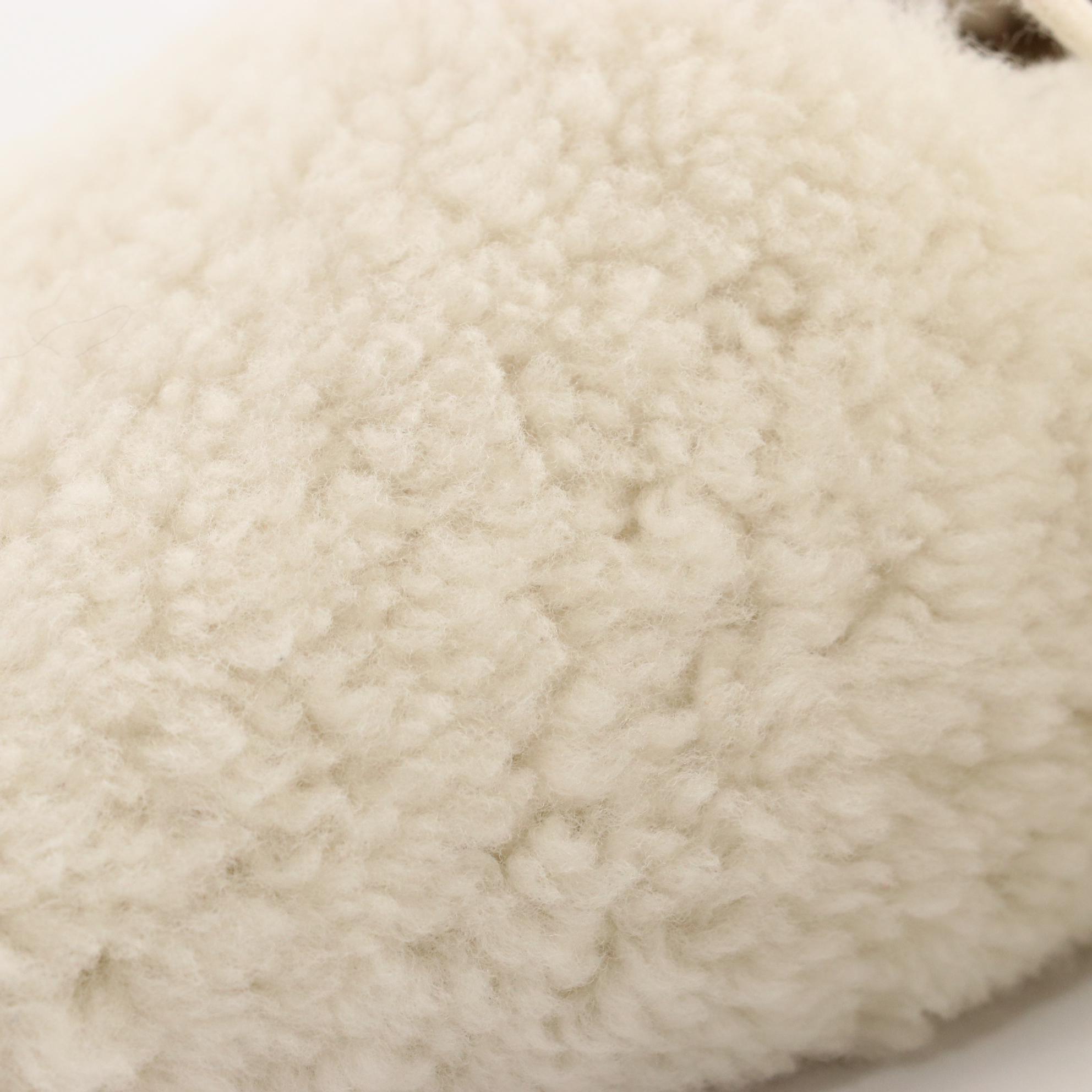 Sleeper Lulu Shearling and Leather Ballet Flat Slippers with Pom-Pom Ties