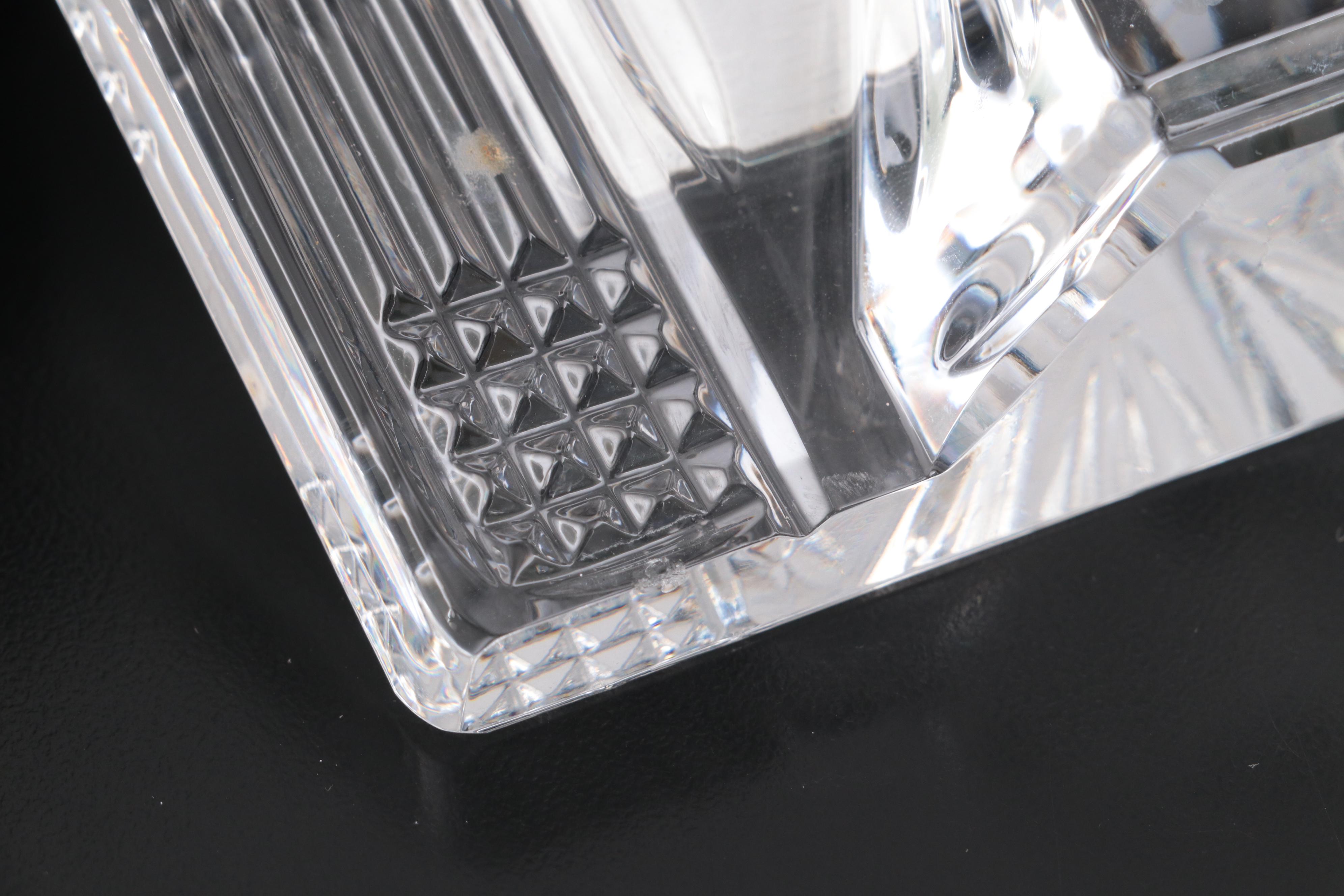 Emil Hermann Sterling Silver Rim Crystal Containers with More Crystal Tableware