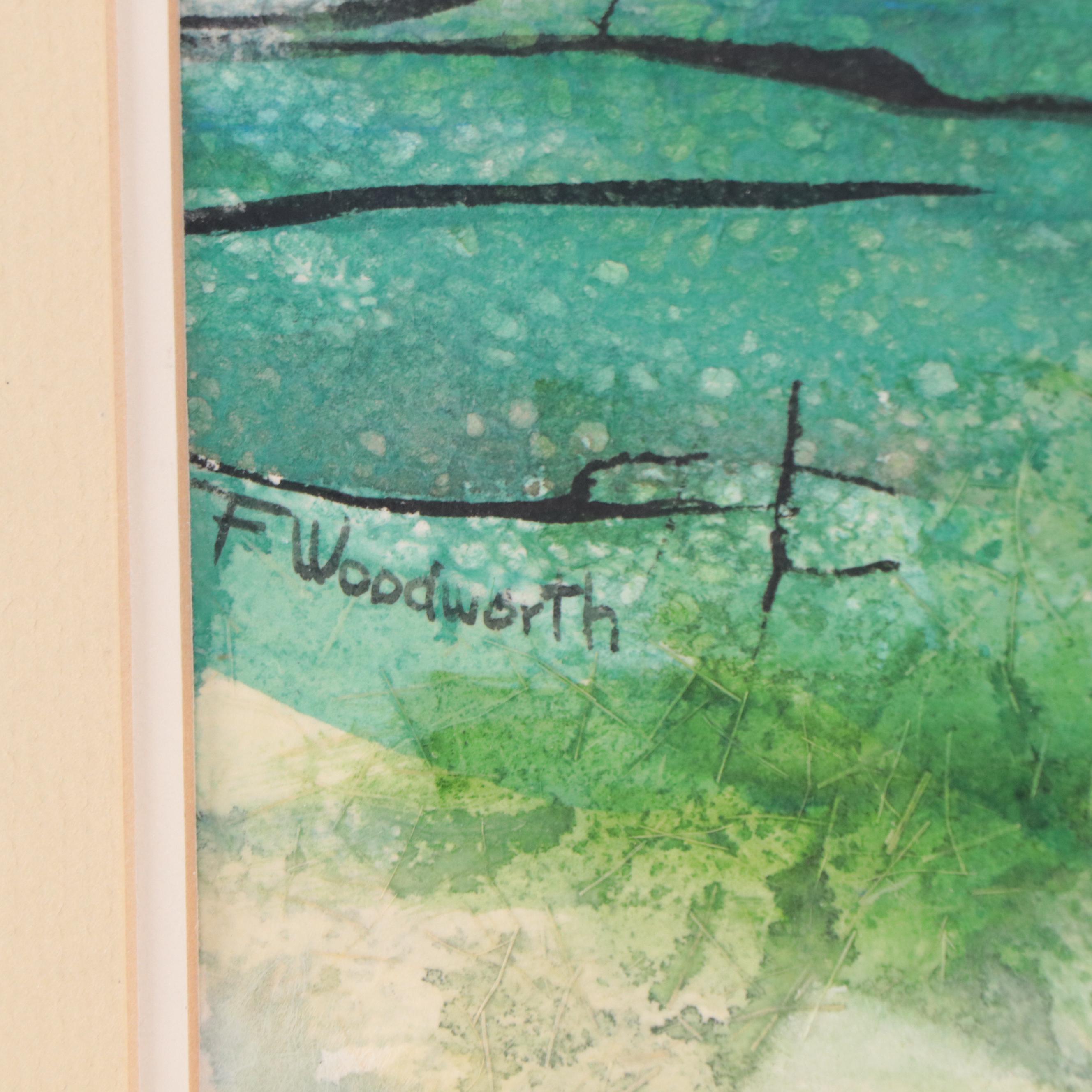 Felice Woodworth Non-Objective Watercolor Painting "Canyon Echo"