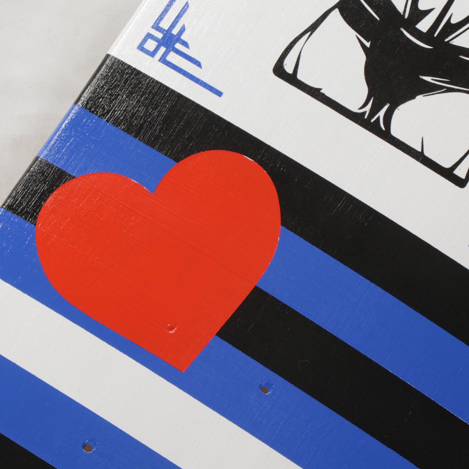 deSanto Pop Art Acrylic Painting Skateboard Deck, 2023