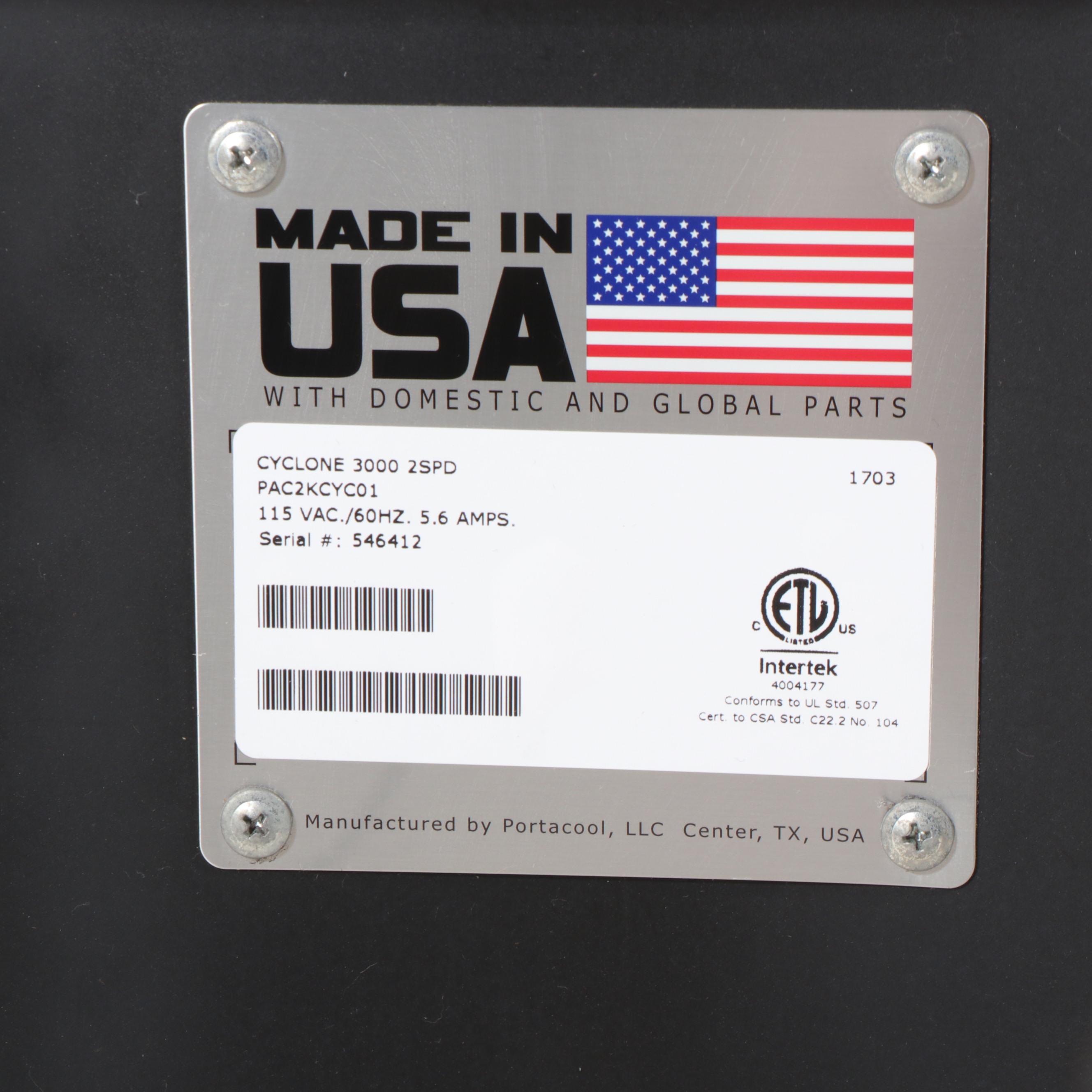 Port-A-Cool Cyclone 3000 Portable Cooler