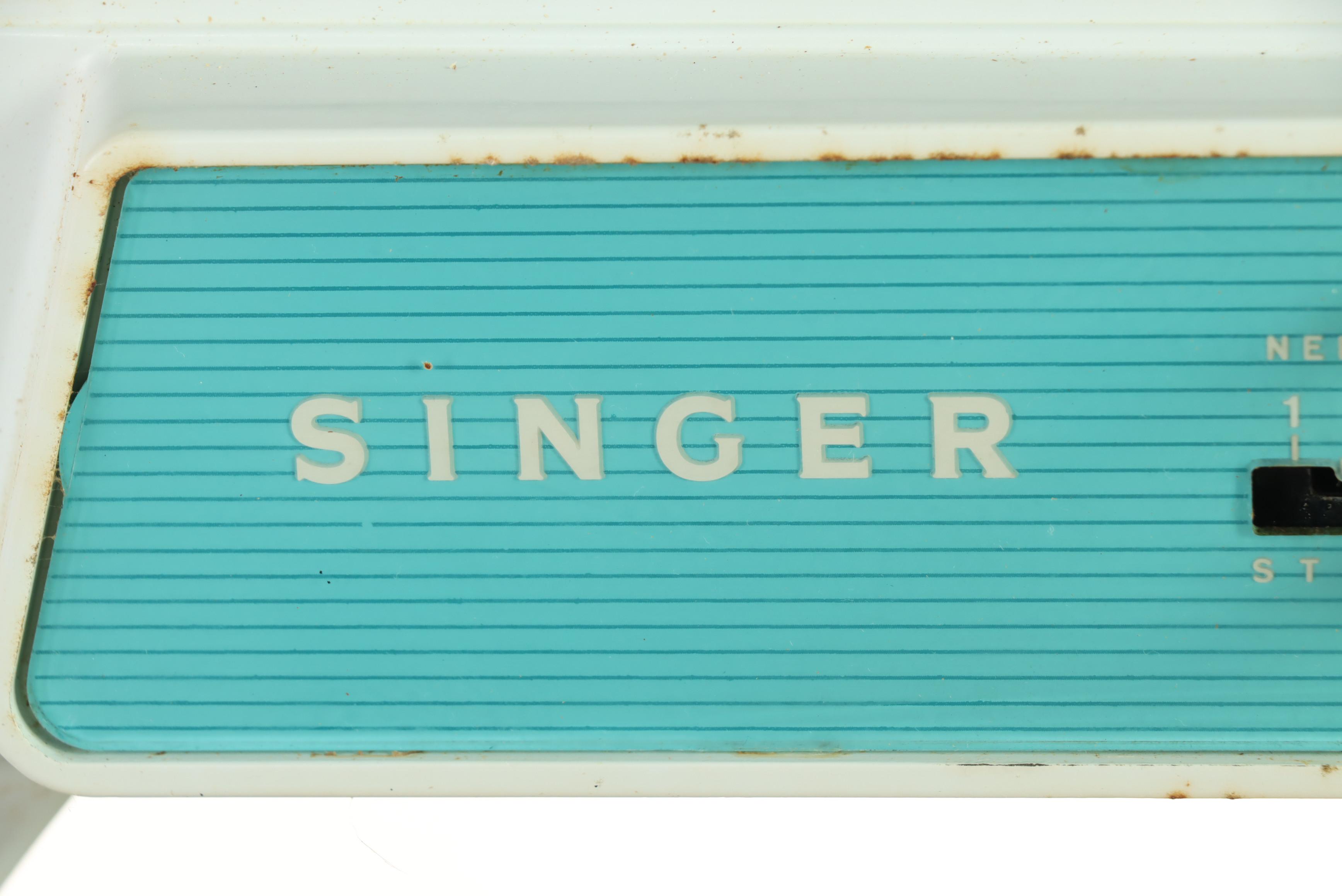 Singer "Touch & Sew" Sewing Machine and Sewing Table, 1966