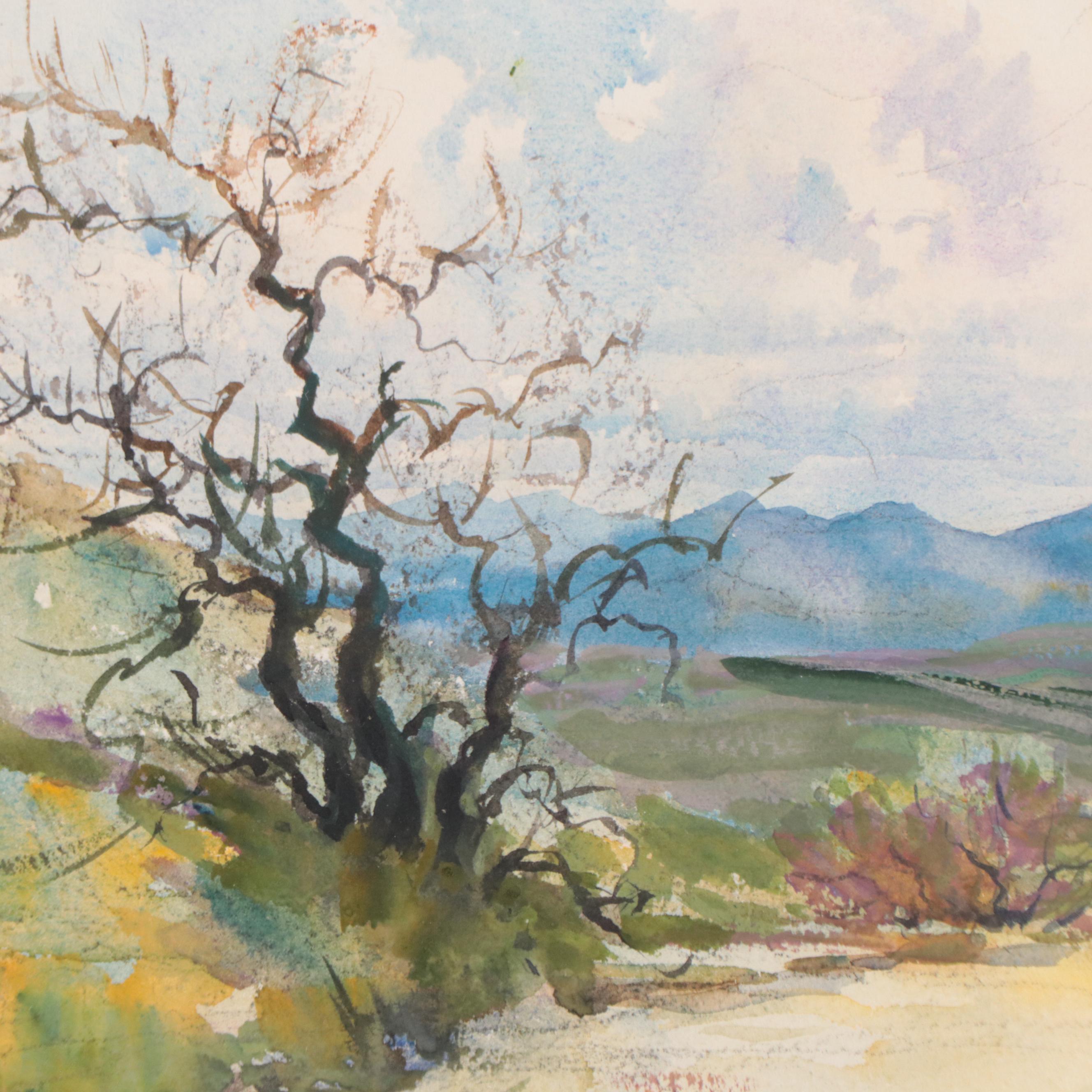 William S. Darling Watercolor Painting of Alpine Landscape