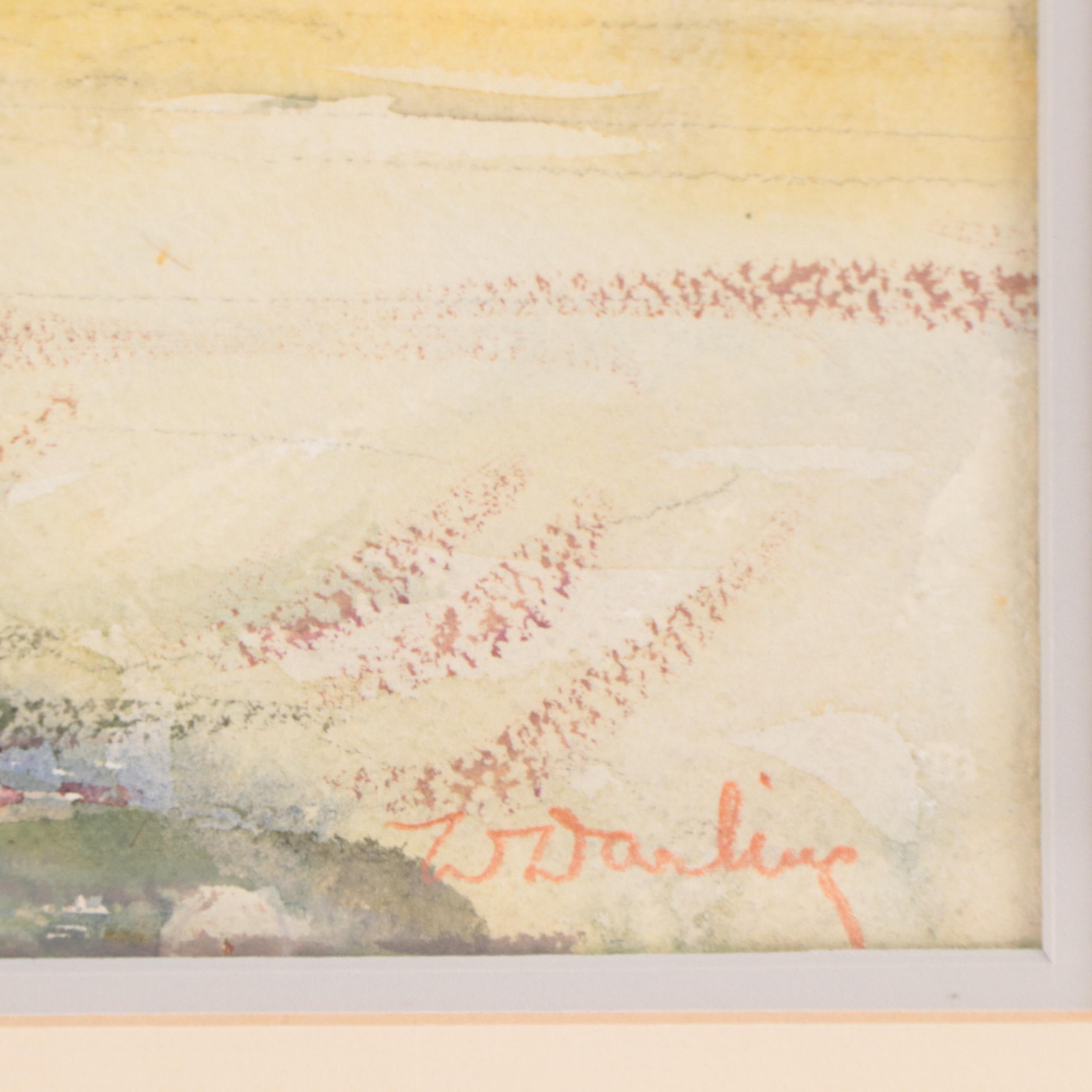 William S. Darling Watercolor Painting of Alpine Landscape