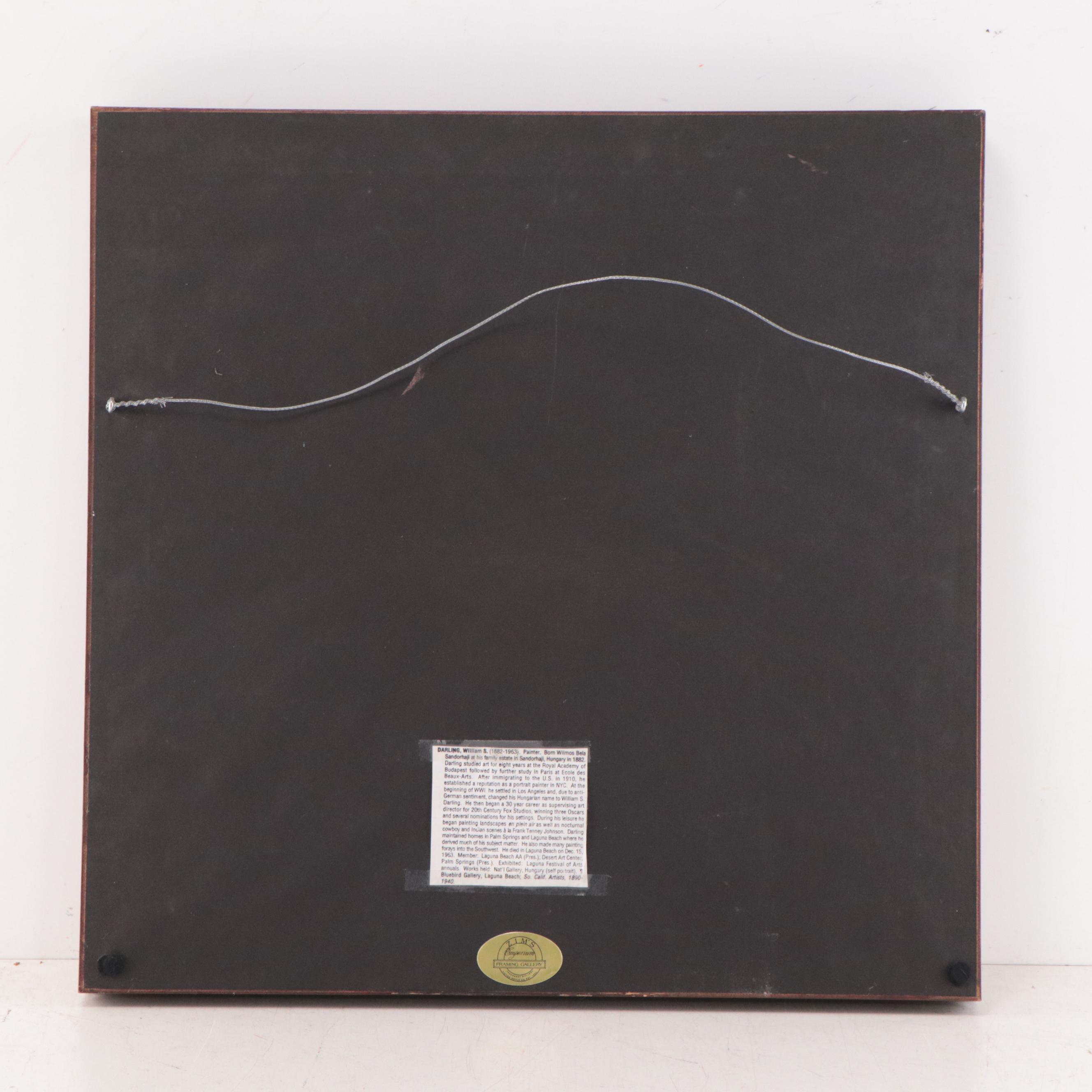 William S. Darling Watercolor Painting of Alpine Landscape