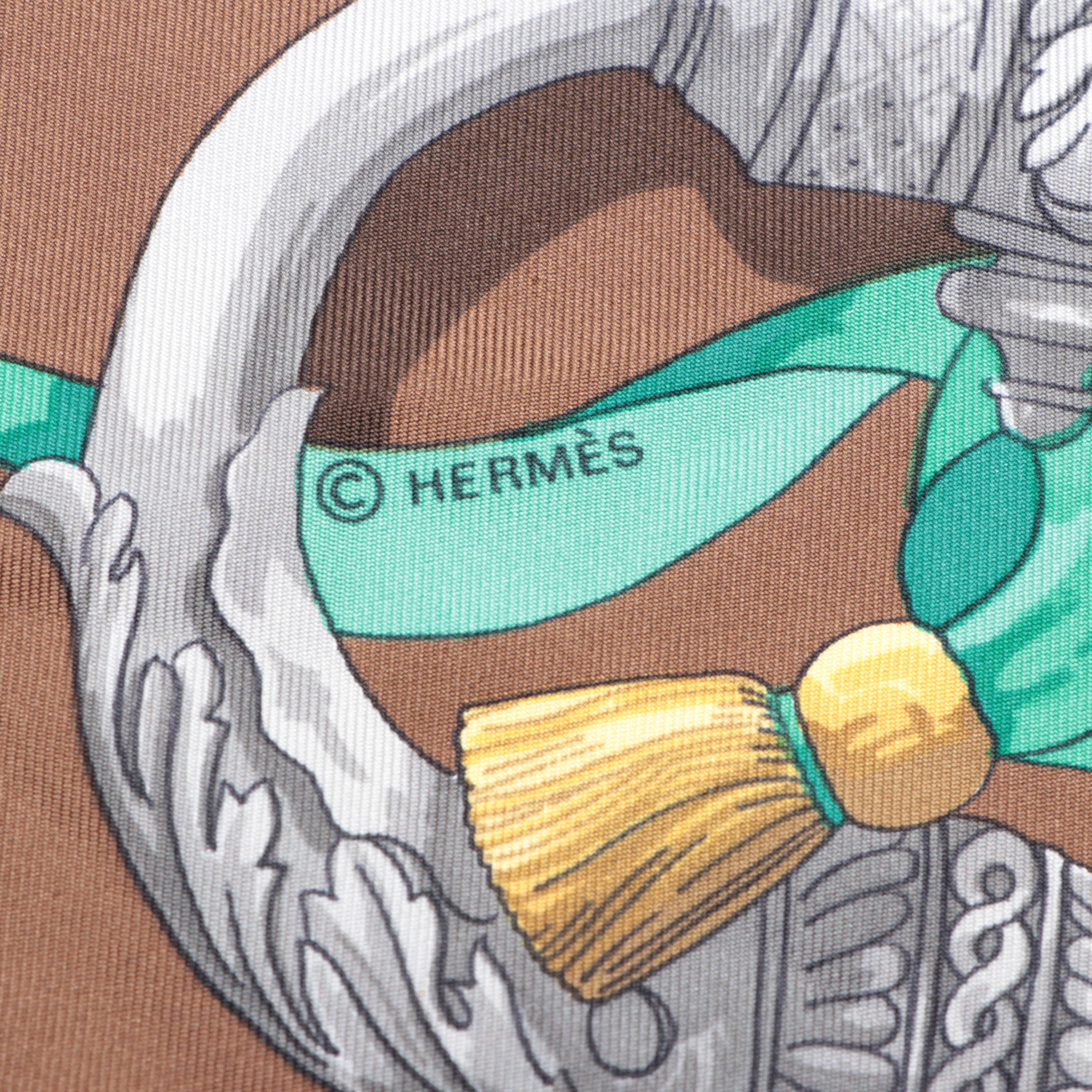 Hermès "Ferronnerie" Scarf 90 in Silk Twill