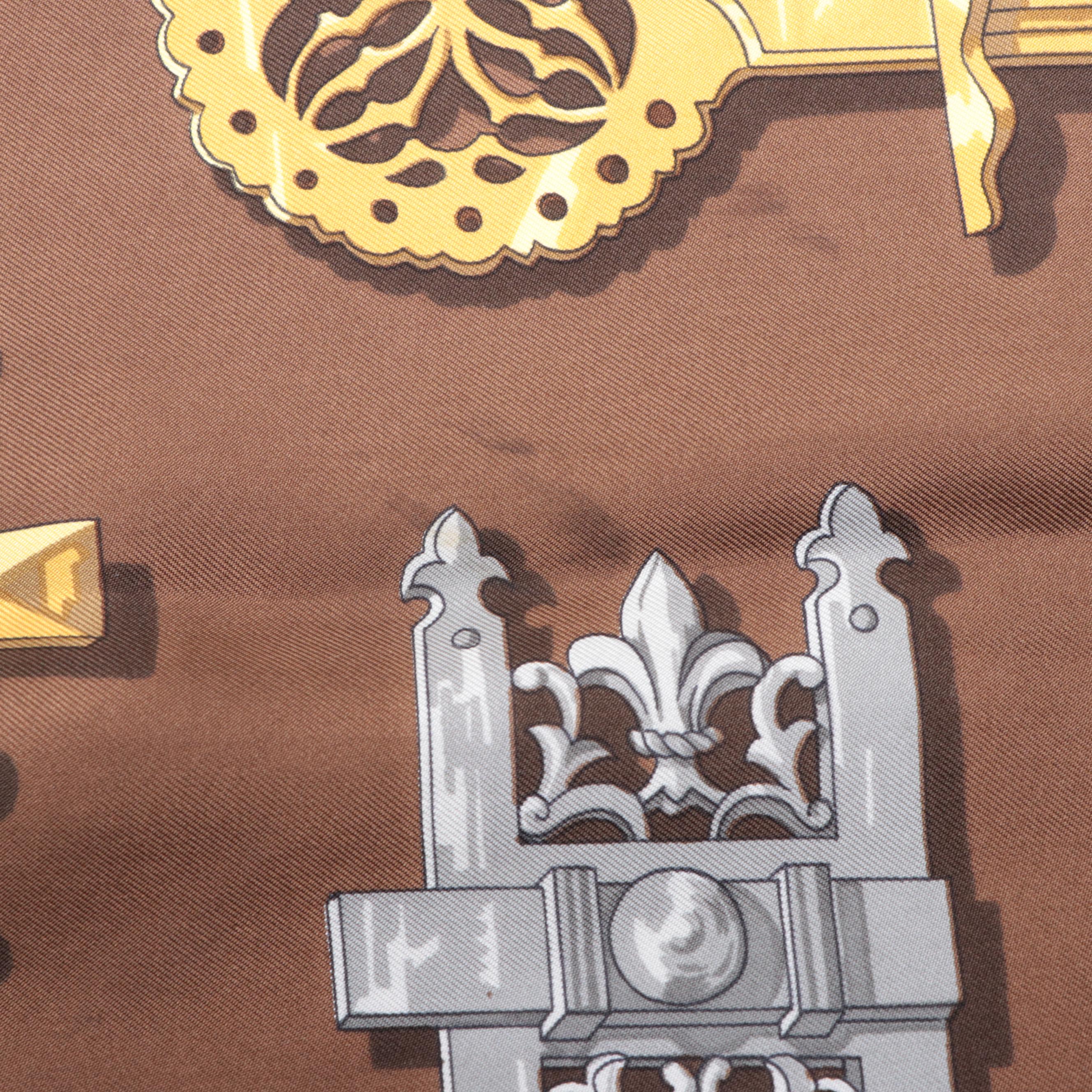 Hermès "Ferronnerie" Scarf 90 in Silk Twill