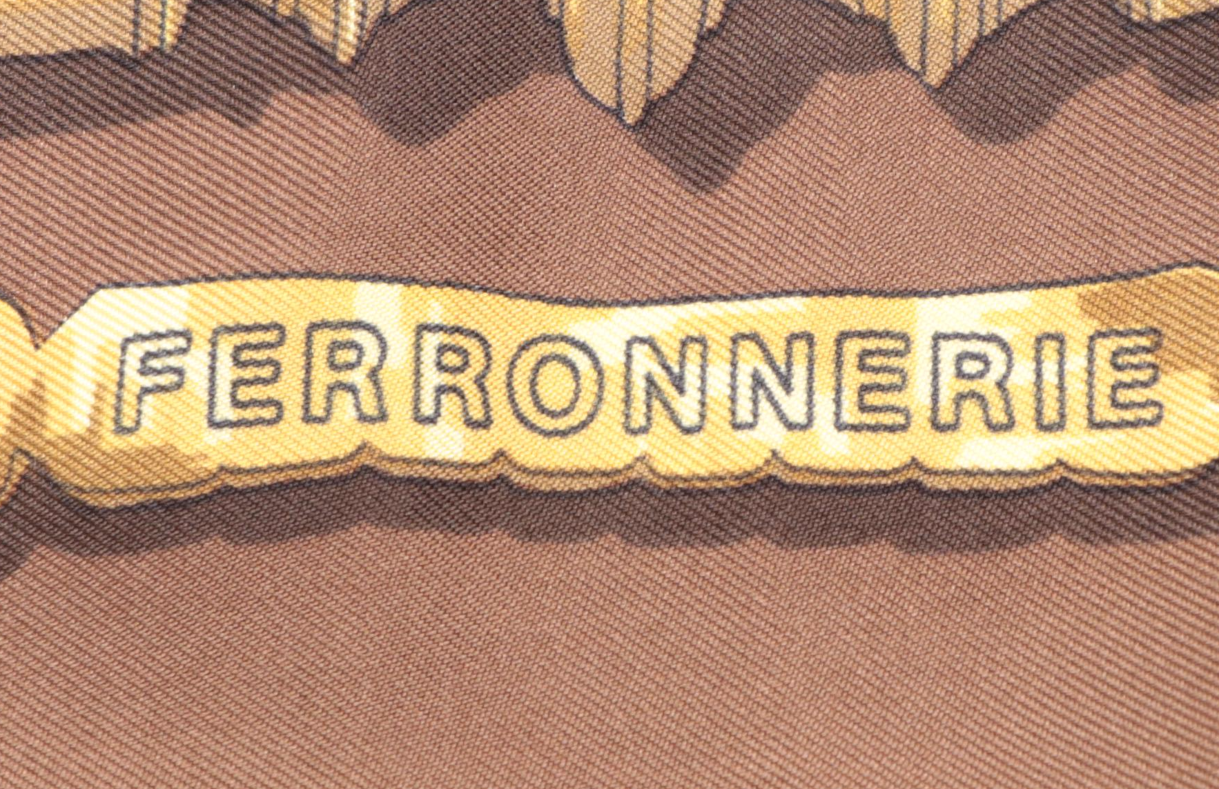 Hermès "Ferronnerie" Scarf 90 in Silk Twill