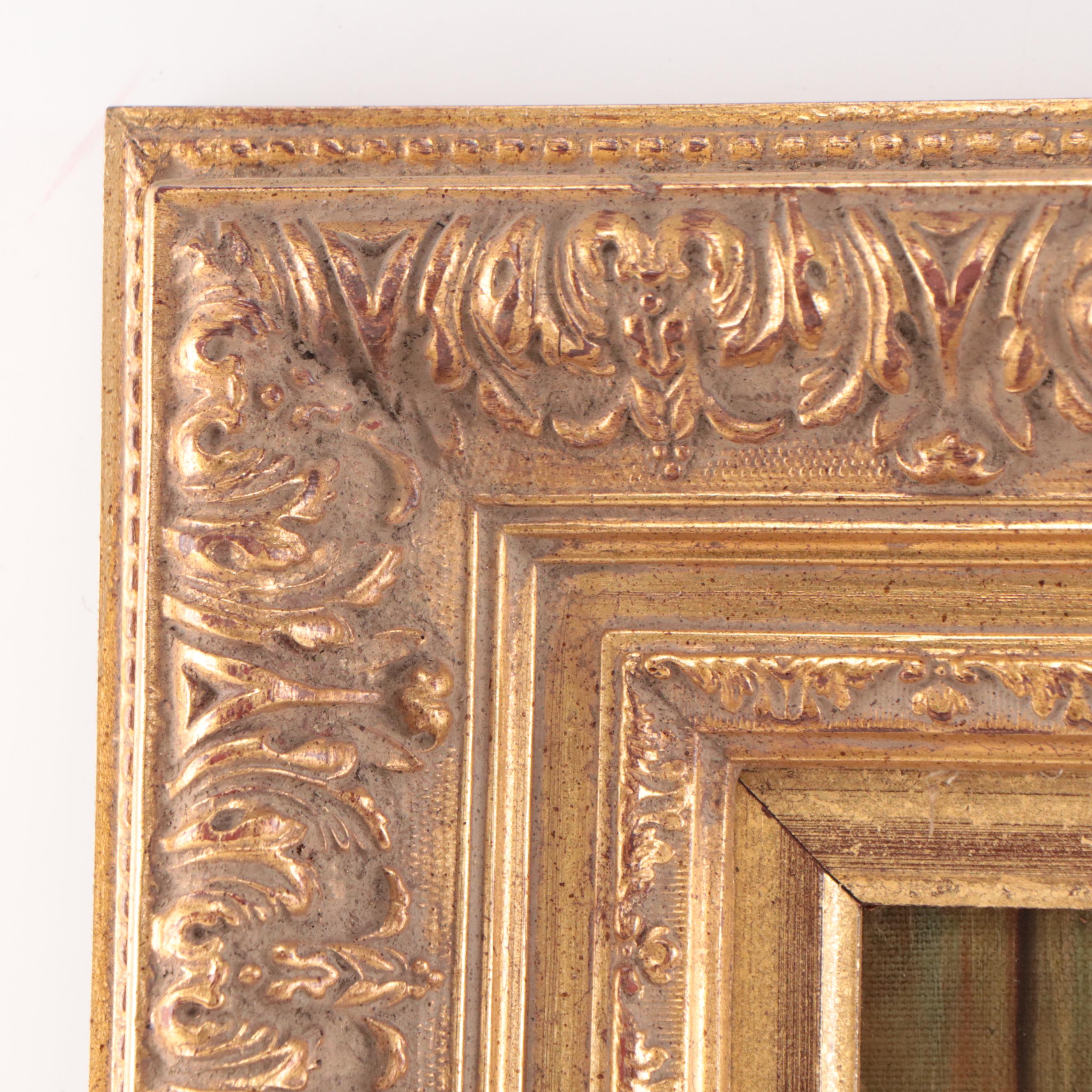 Pastoral Oil Painting of Chickens