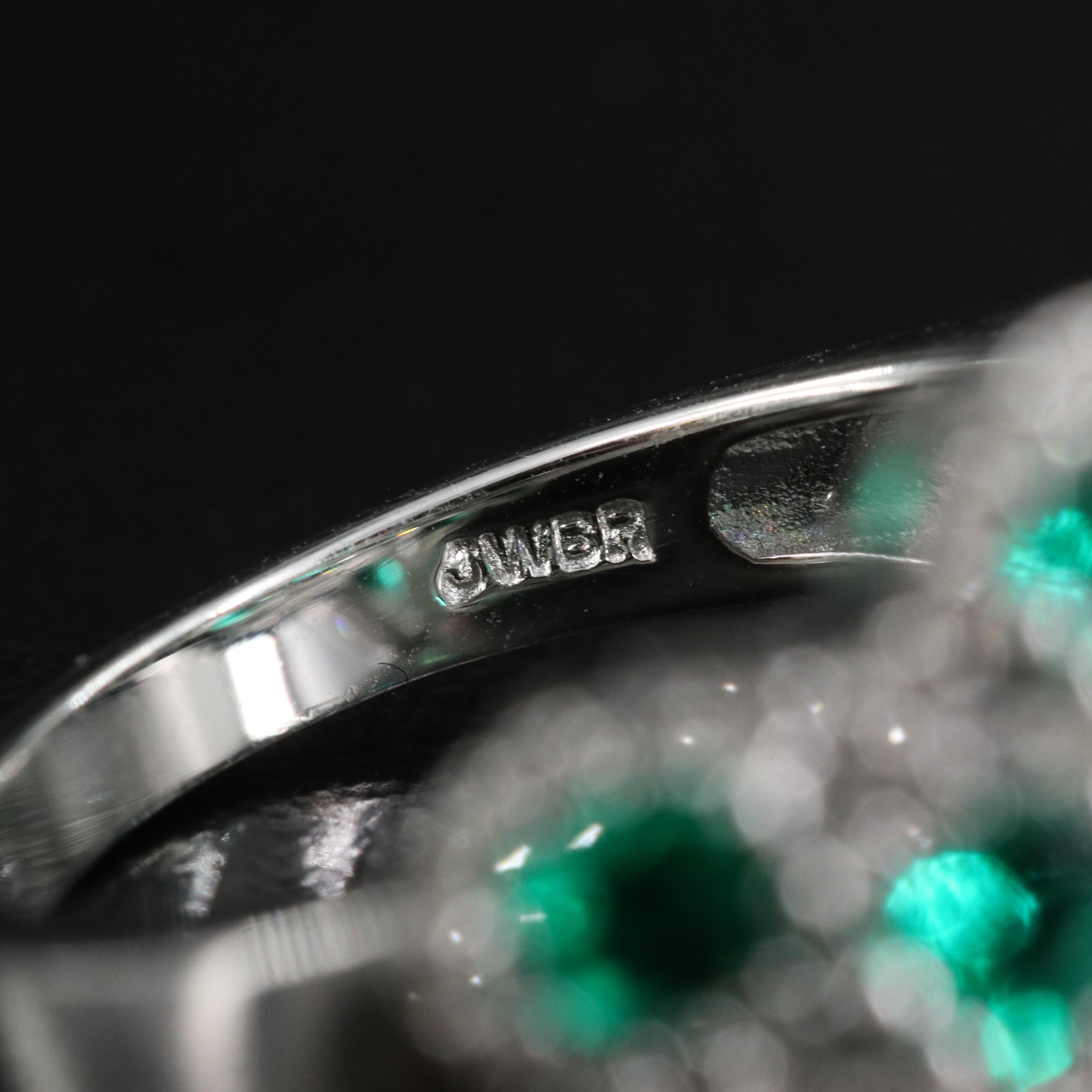 Sterling Emerald and Sapphire Ring