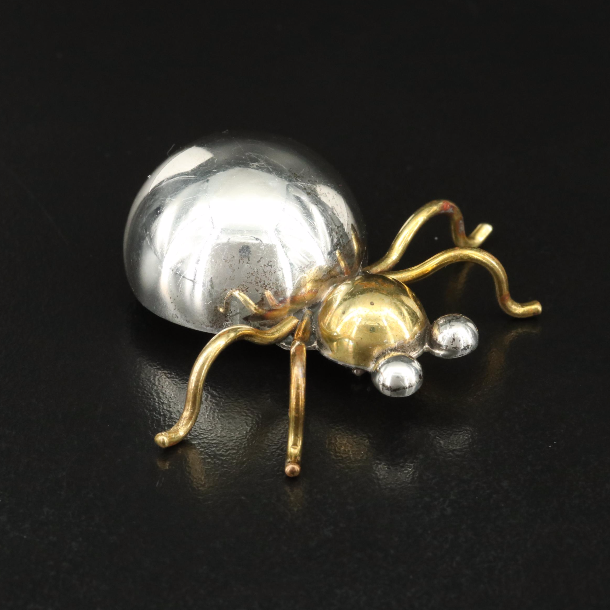 Mexican Sterling Insect Brooch