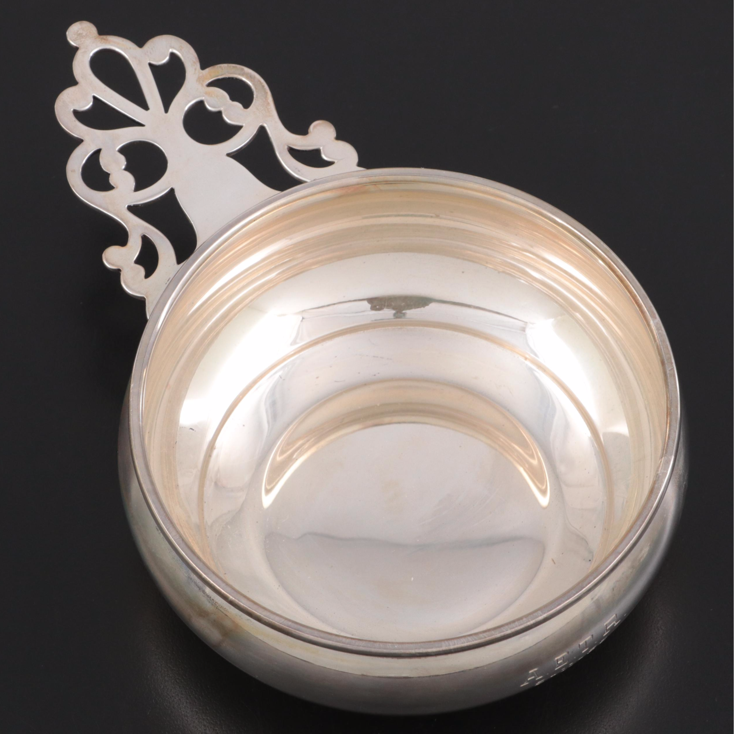 Lunt Sterling Silver Porringer with Sterling Candlestick and Bud Vase