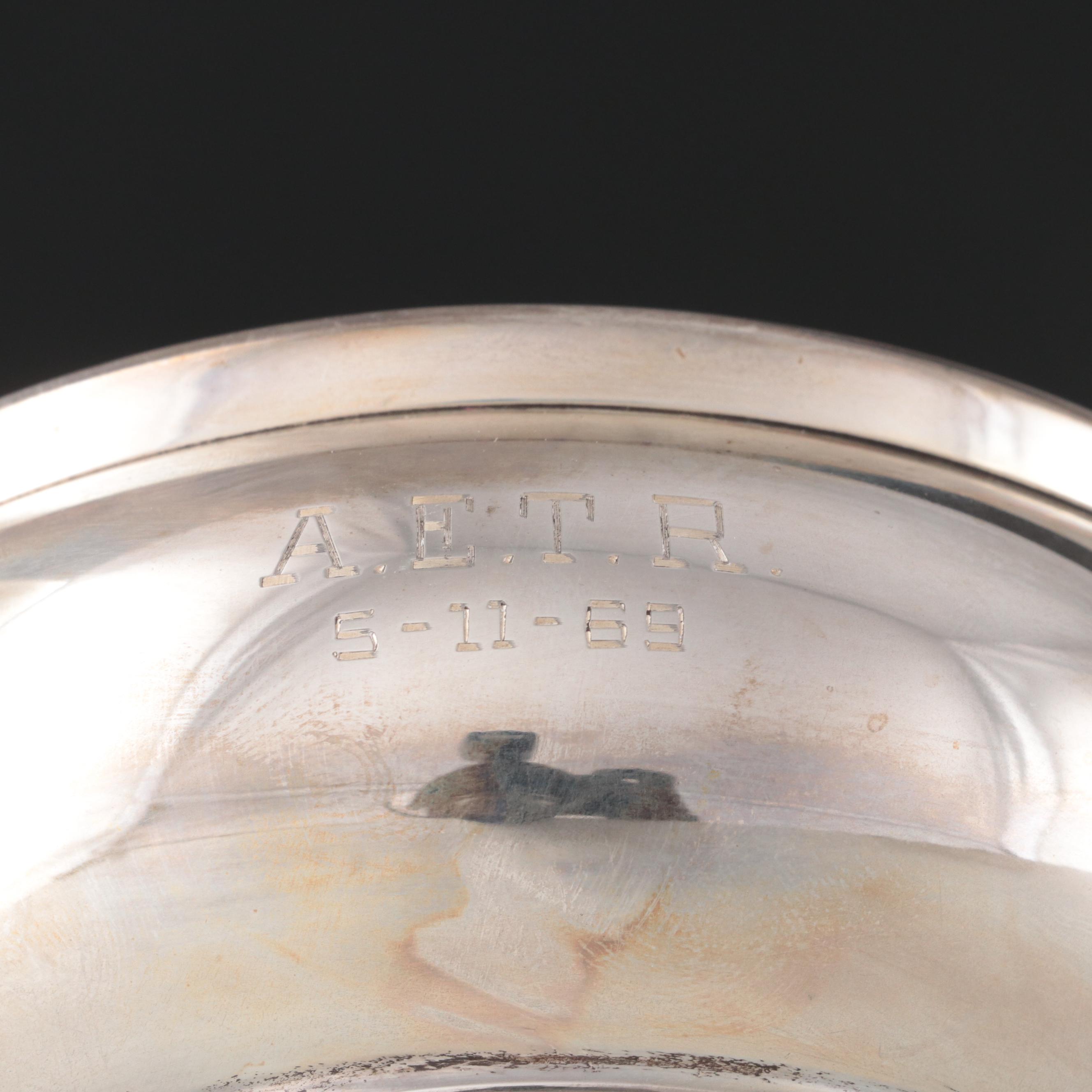 Lunt Sterling Silver Porringer with Sterling Candlestick and Bud Vase