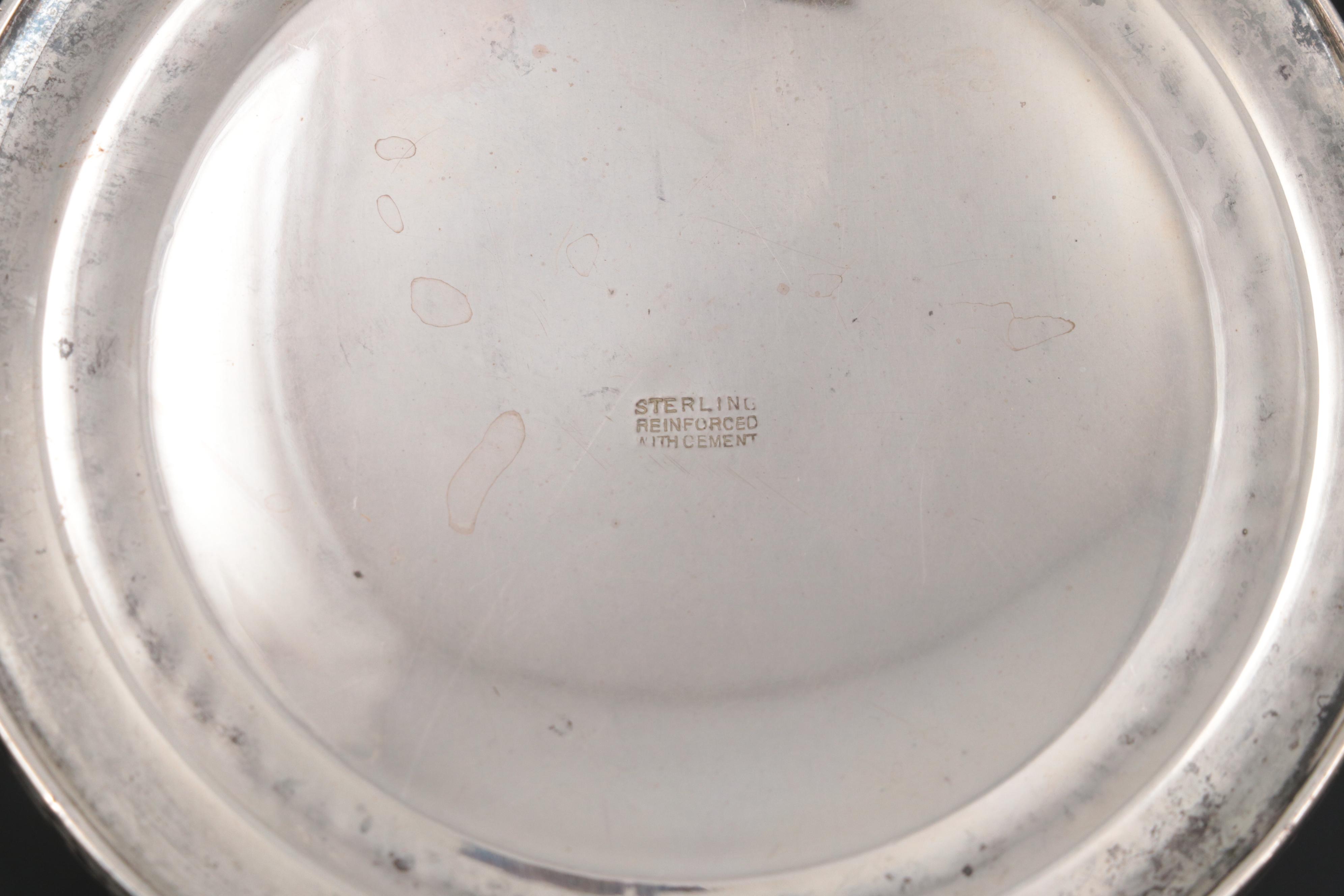 Lunt Sterling Silver Porringer with Sterling Candlestick and Bud Vase