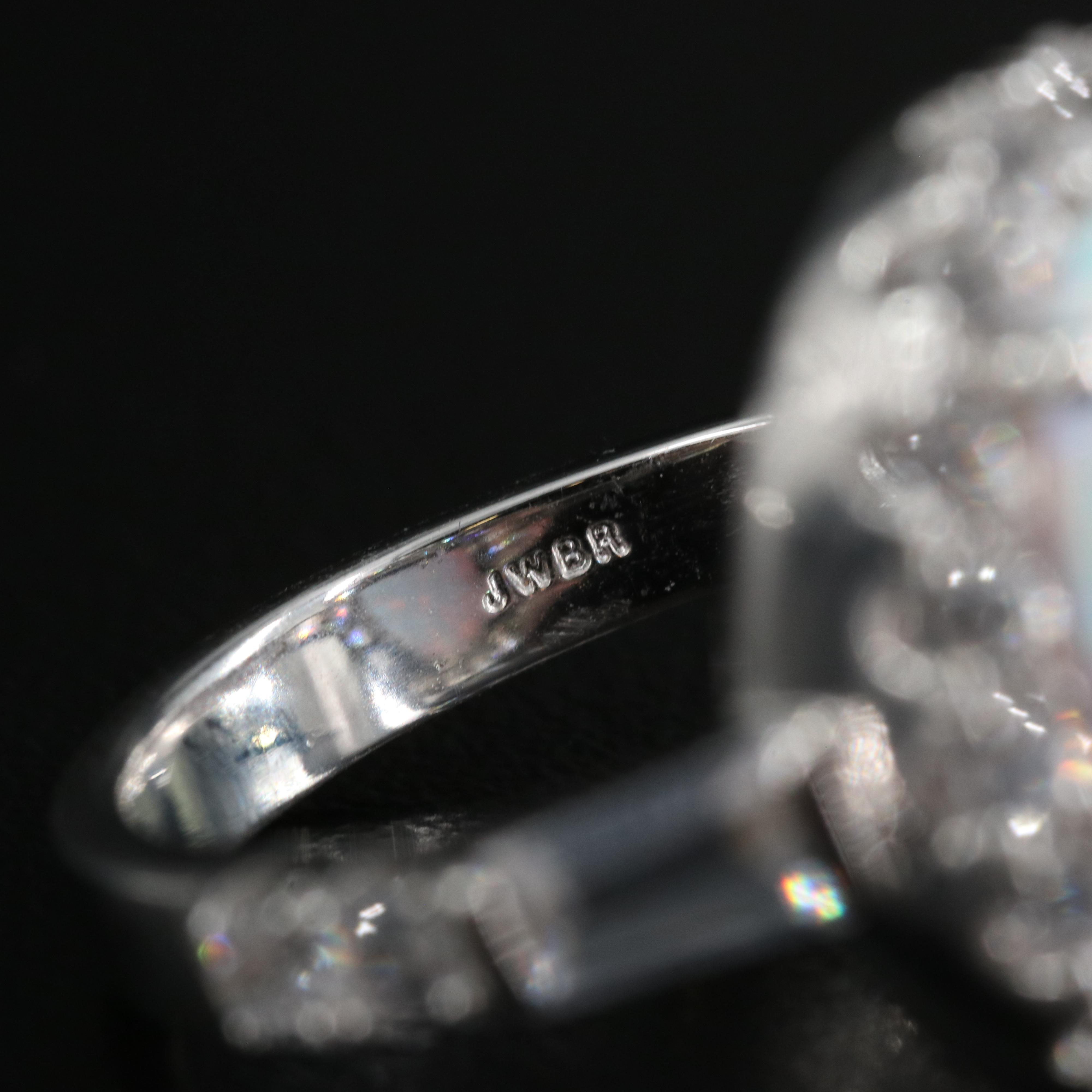 Sterling Opal and Sapphire Ring