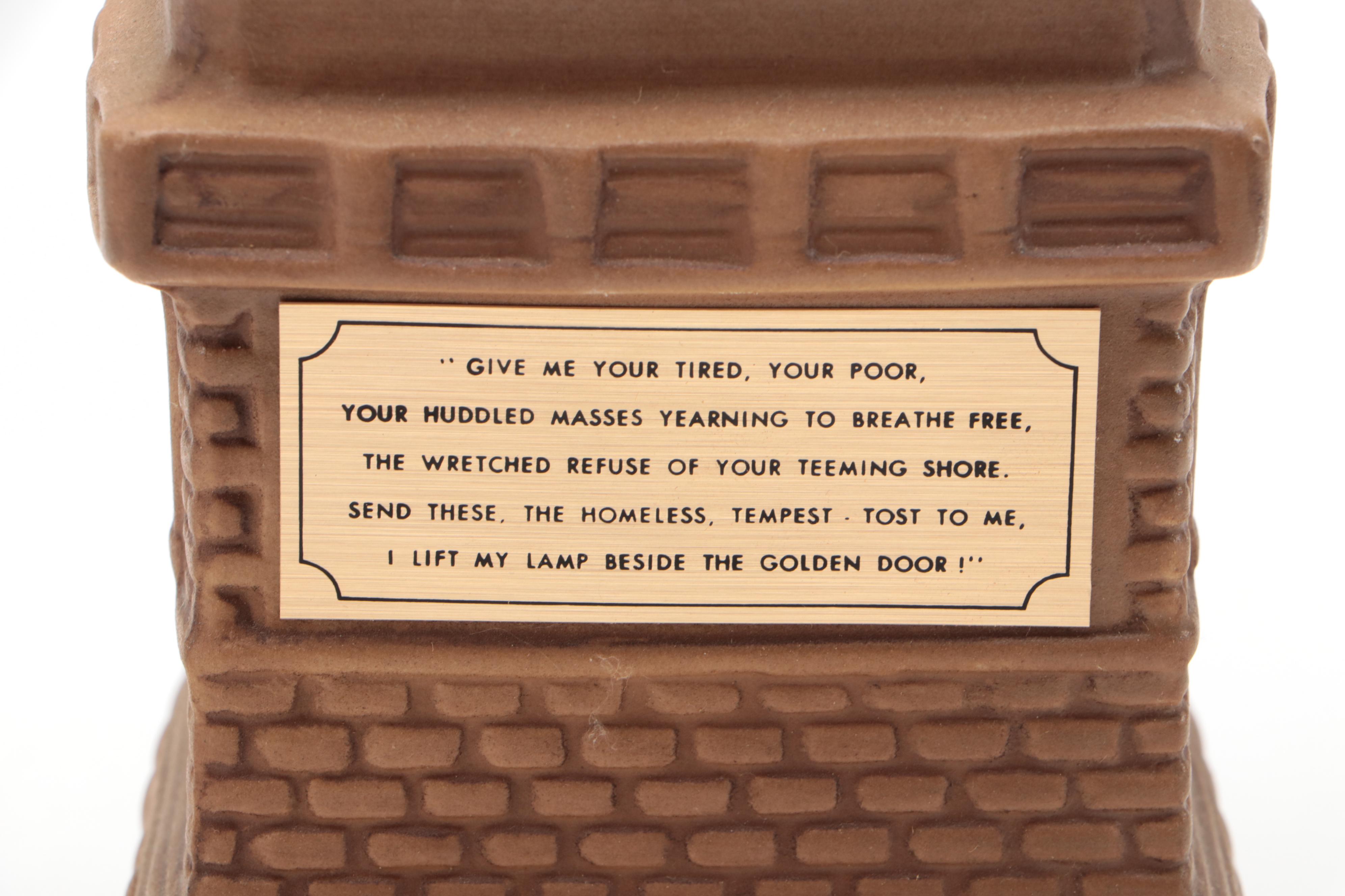 Royal China for Jim Beam Porcelain Statue of Liberty and River Queen Decanters