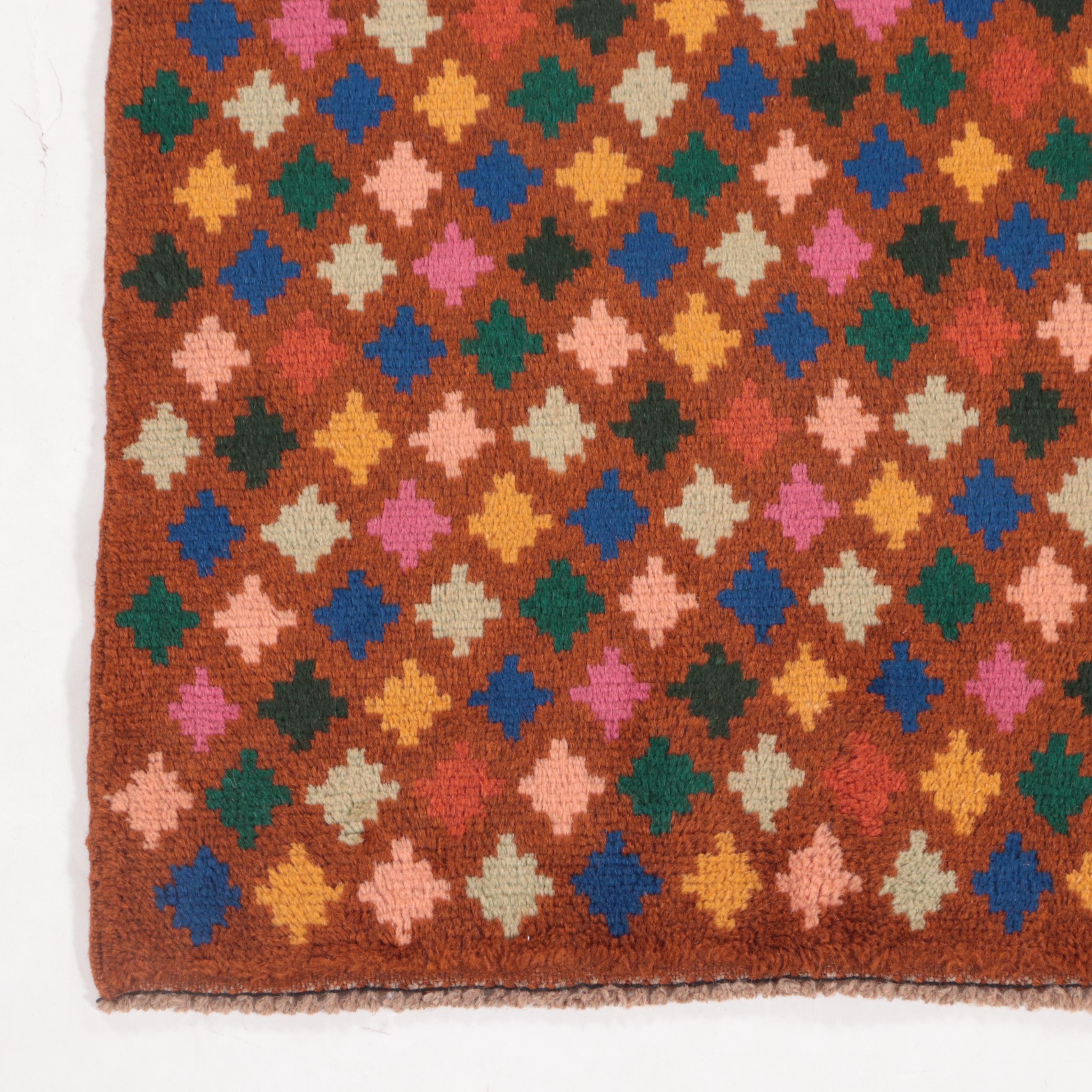 3'11 x 5'6 Hand-Knotted Indo-Persian Gabbeh Area Rug