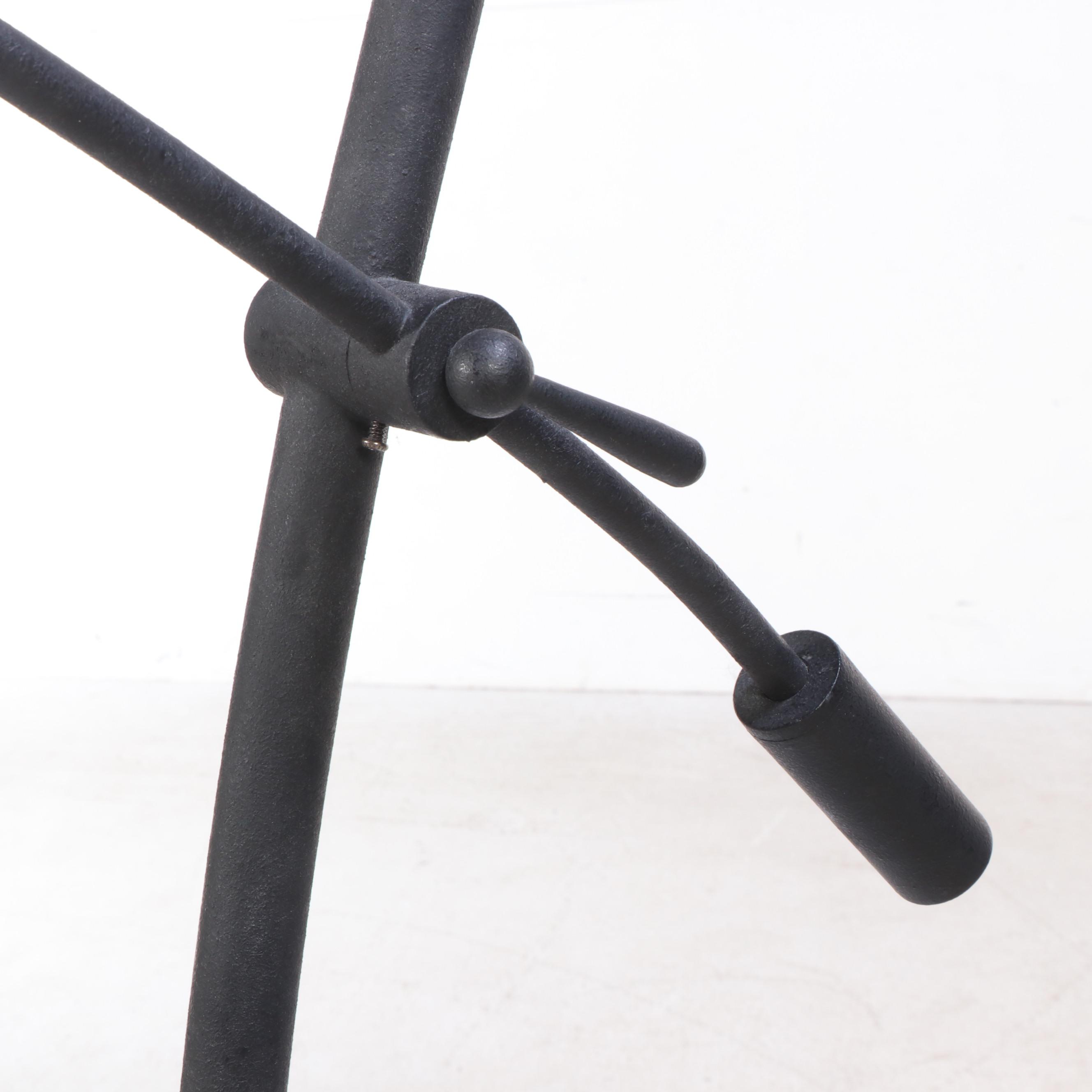 LampsPerSe Adjustable Floor Lamp With Grey Fabric Shade, Contemporary