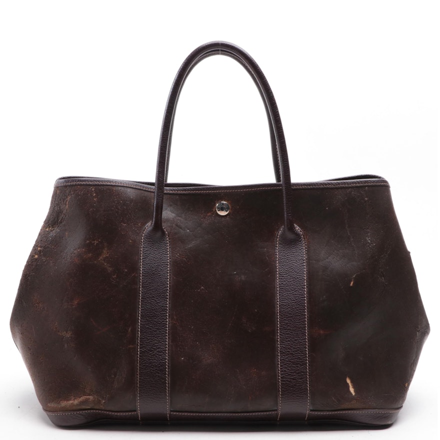 Hermès Garden Party Tote in Amazonia Leather with Buffalo Leather Trim