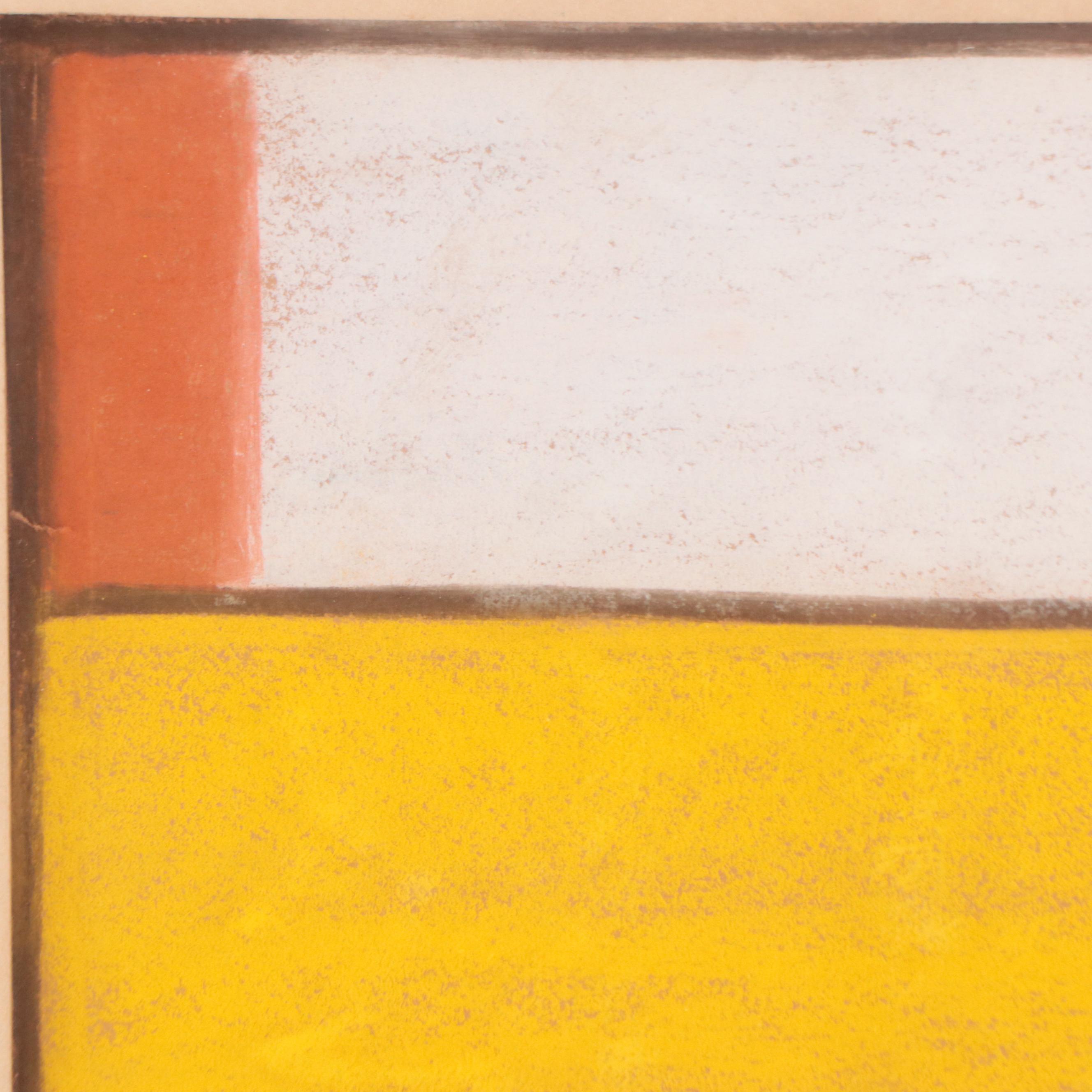 Modernist Style Pastel Drawing