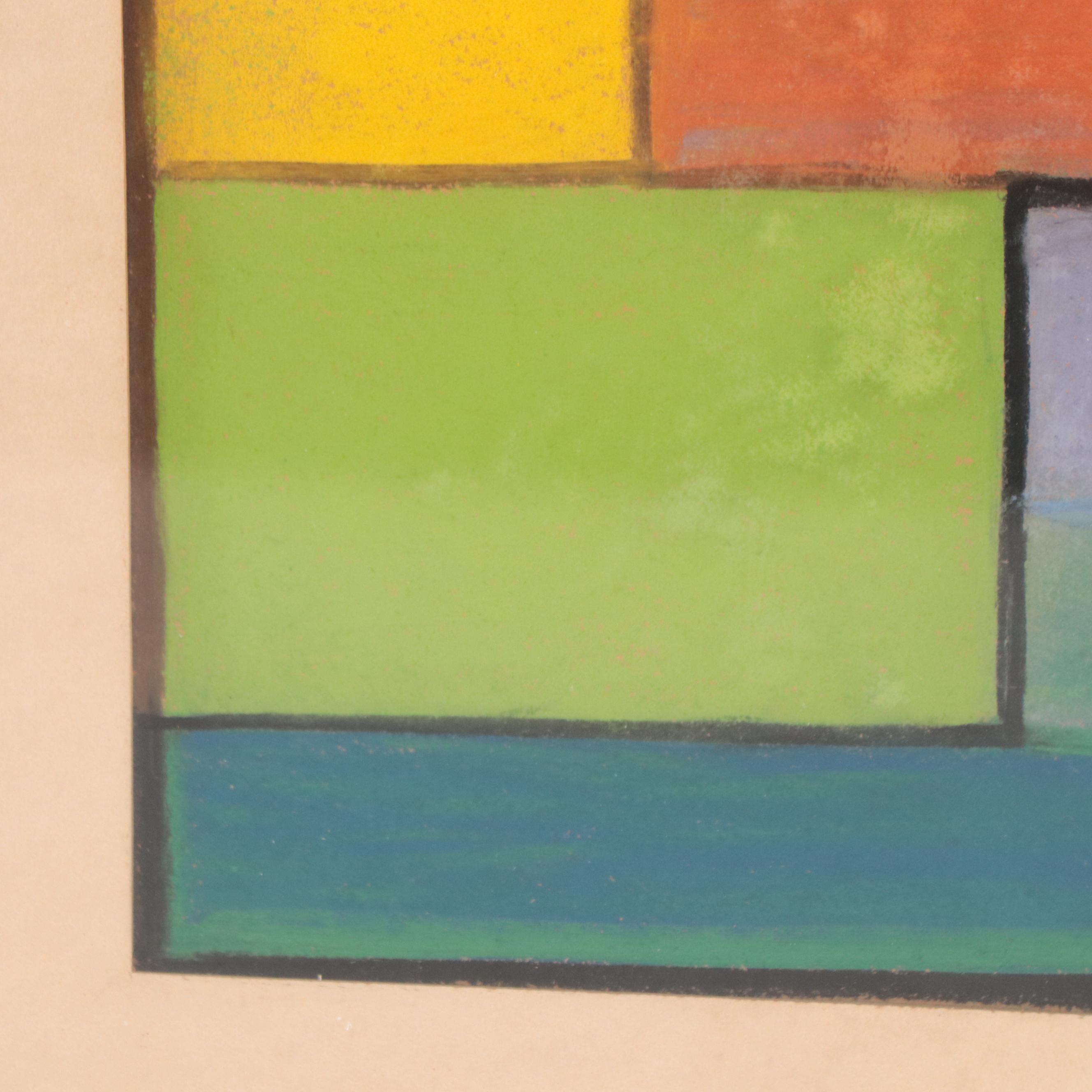 Modernist Style Pastel Drawing