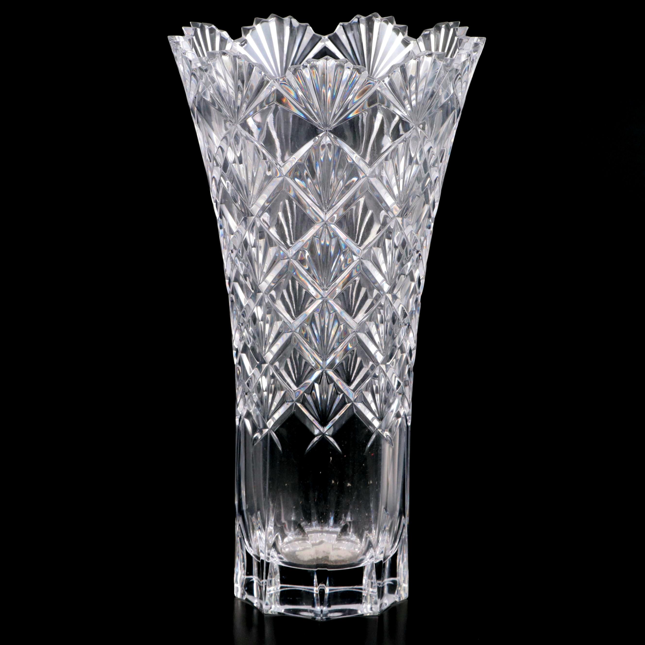 Mikasa "Valbonne" Crystal Vase, Late 20th Century