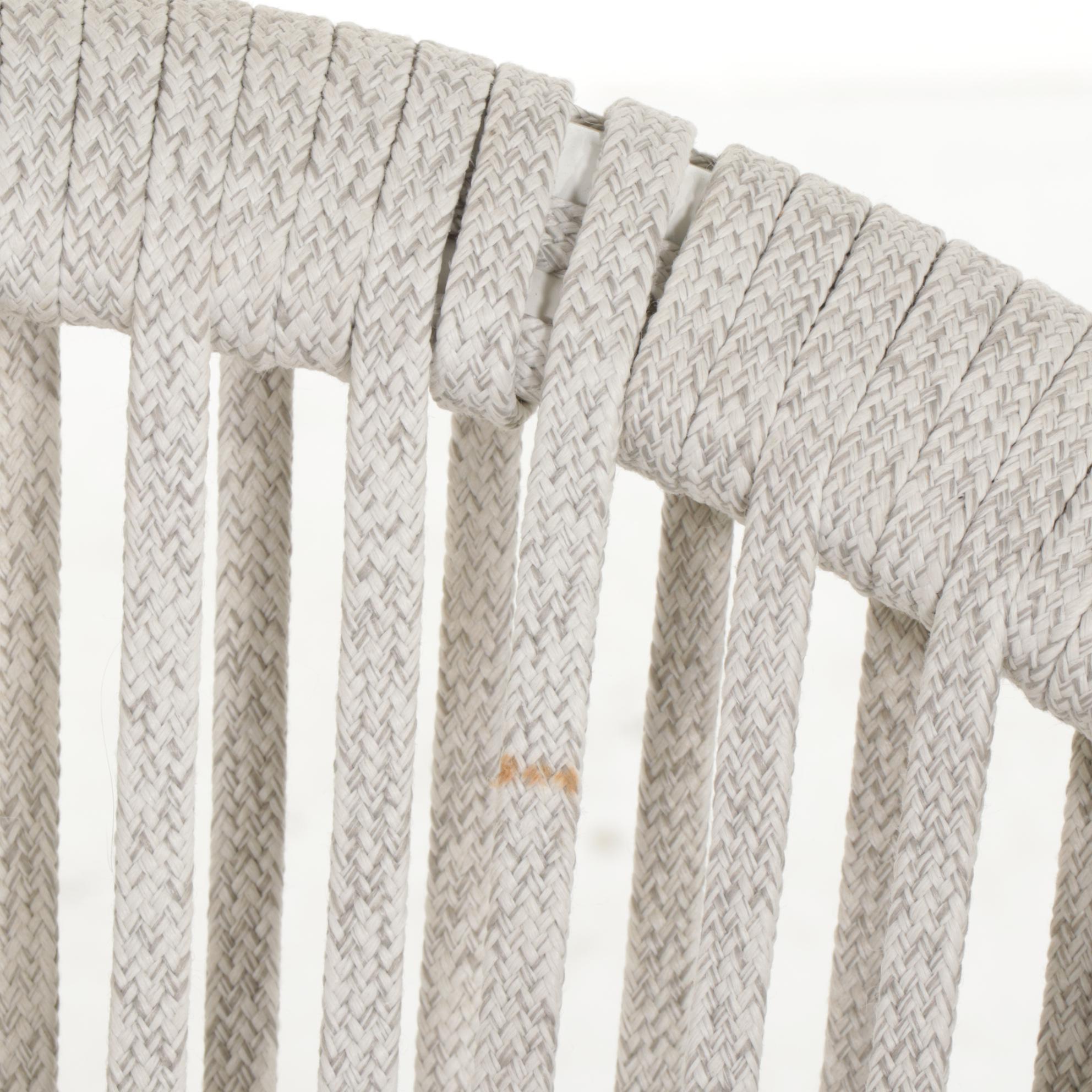 Arhaus "Sevilla" Woven Polyester Rope Outdoor Swivel Chair