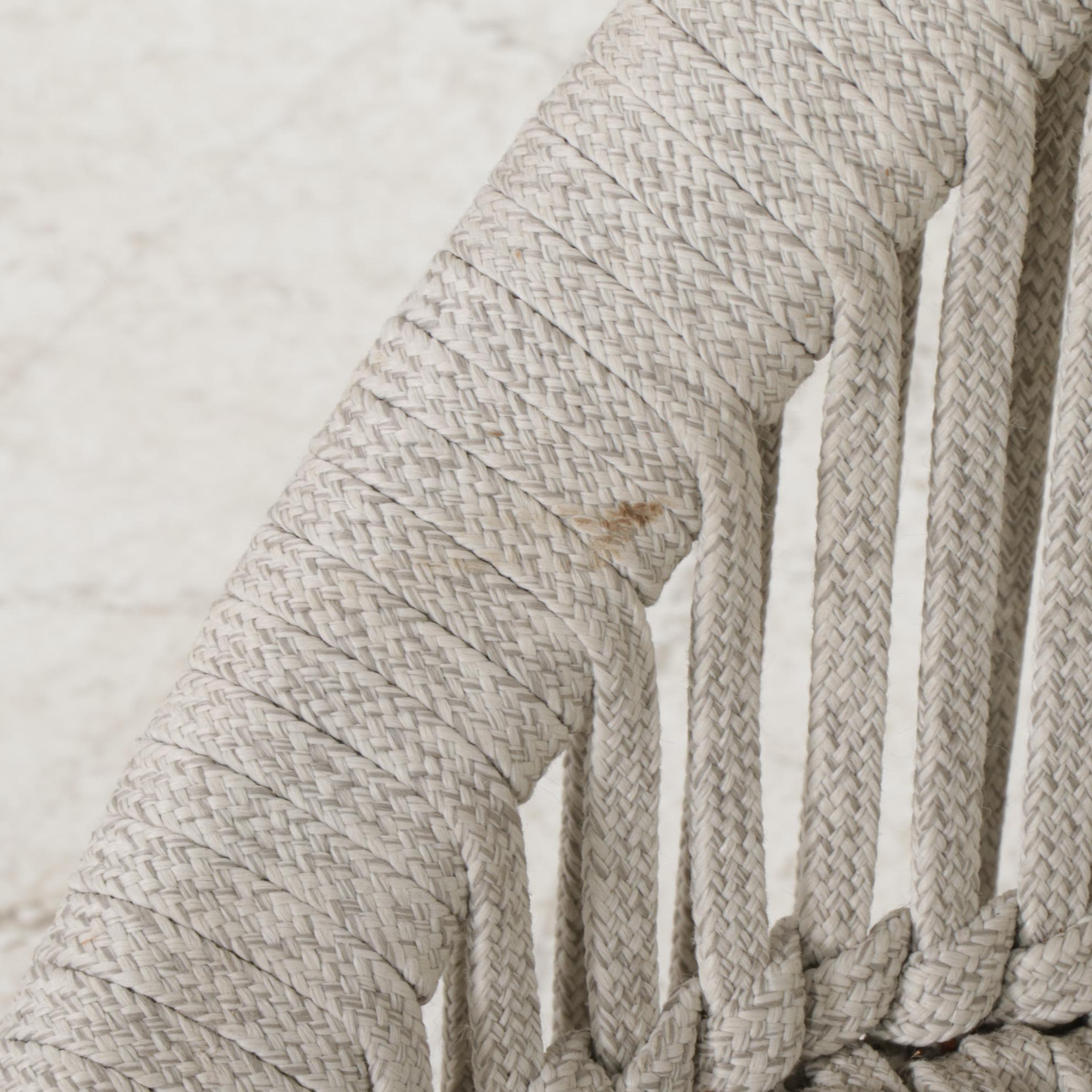 Arhaus "Sevilla" Woven Polyester Rope Outdoor Swivel Chair