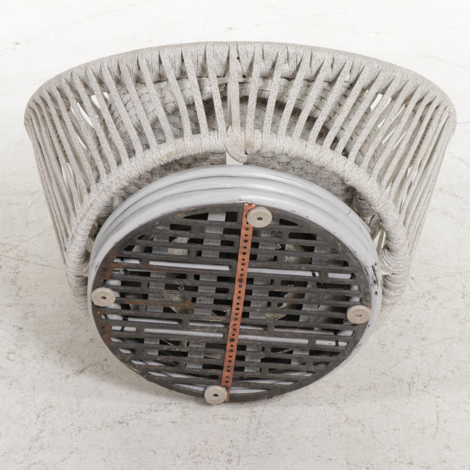 Arhaus "Sevilla" Woven Polyester Rope Outdoor Swivel Chair