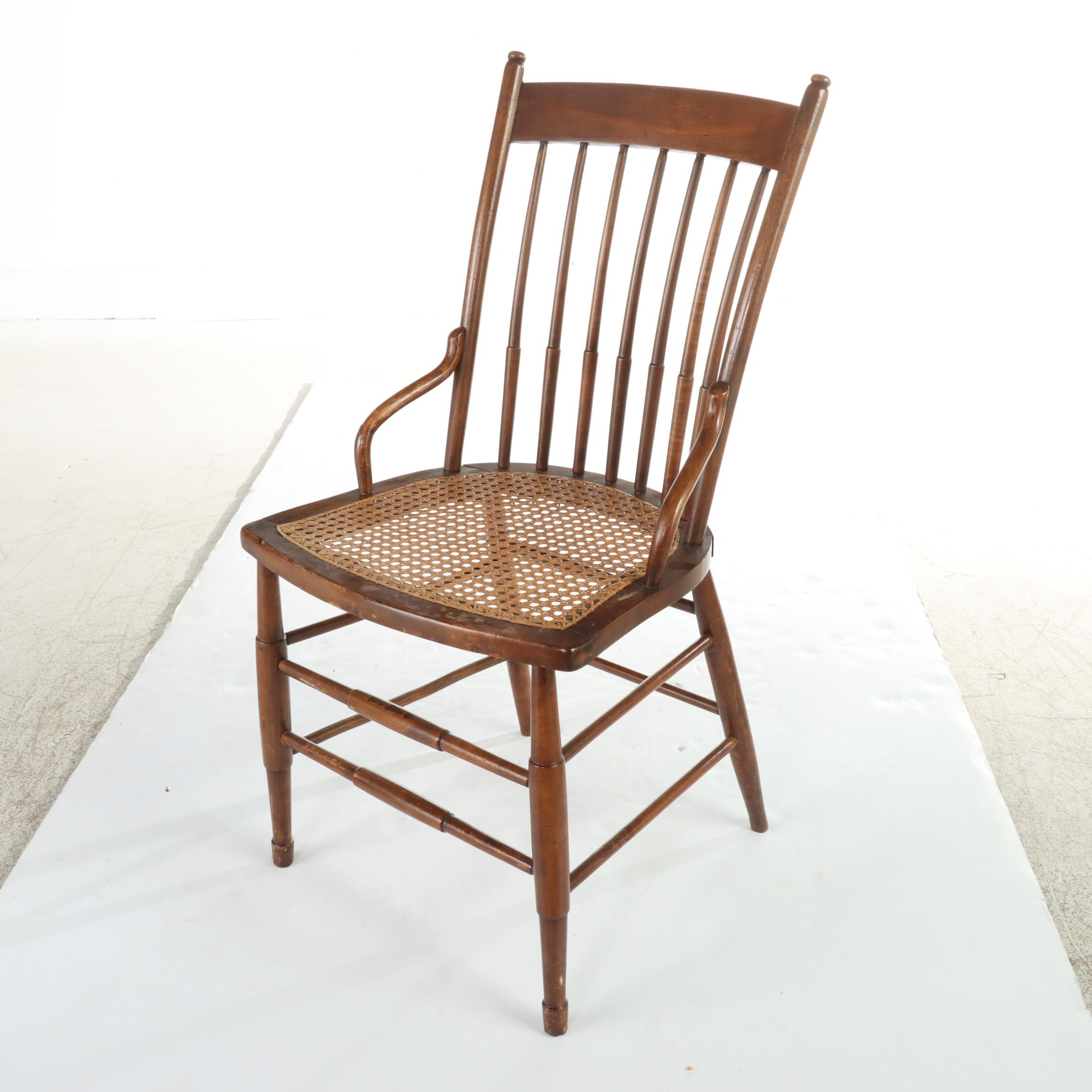 Two Victorian Spindle-Back Side Chairs, Late 19th Century