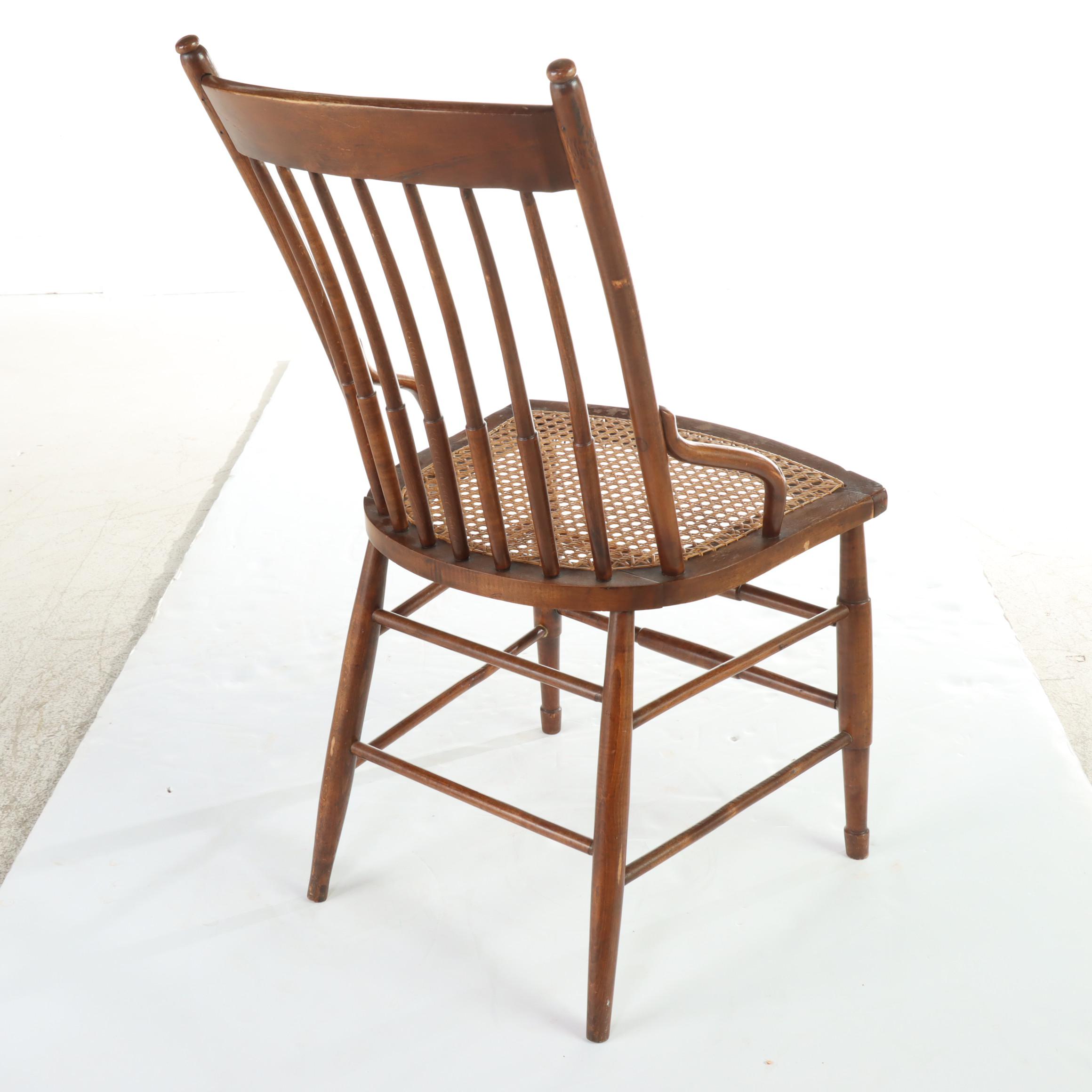 Two Victorian Spindle-Back Side Chairs, Late 19th Century