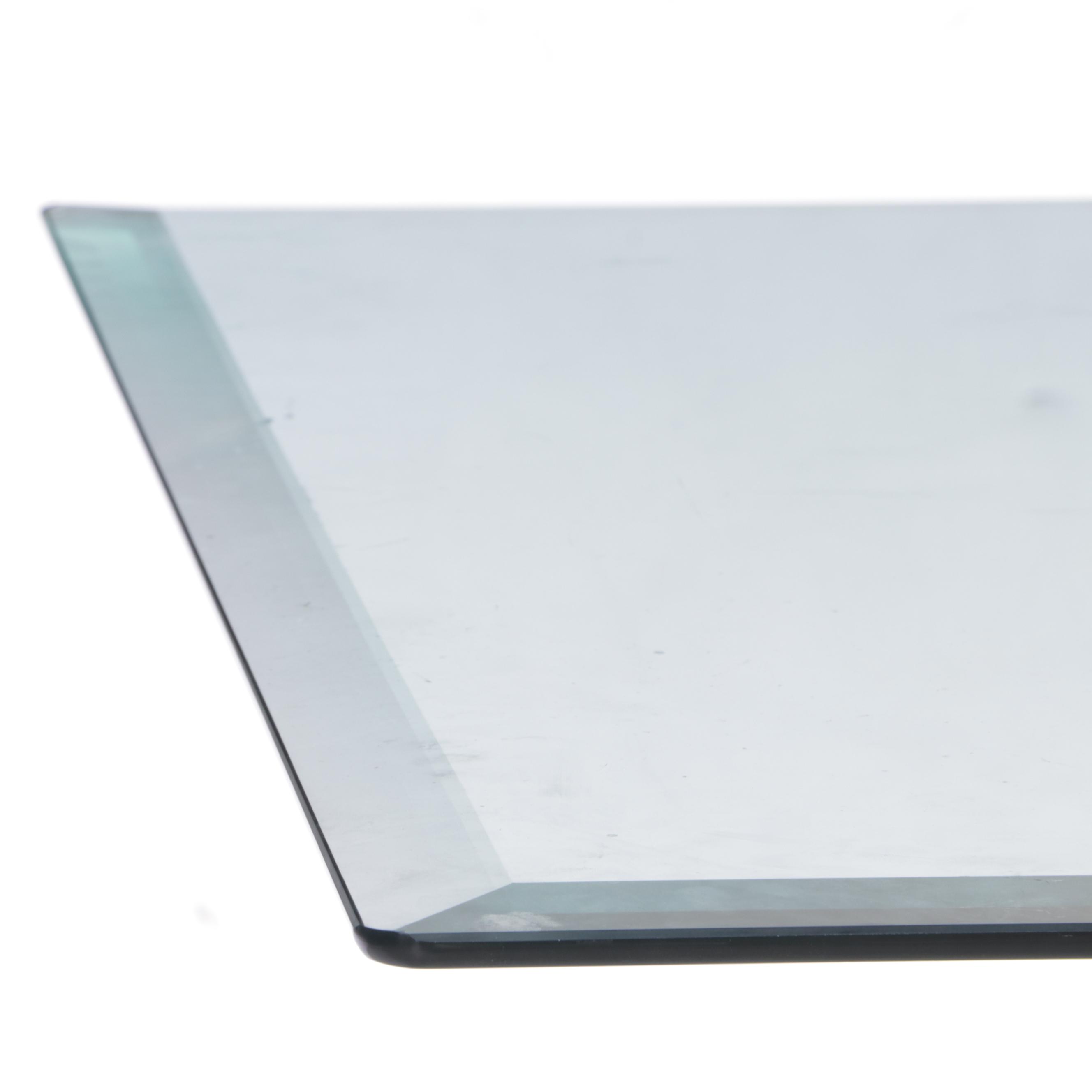 Post-Modern Glass Dining Table, Probably Pace