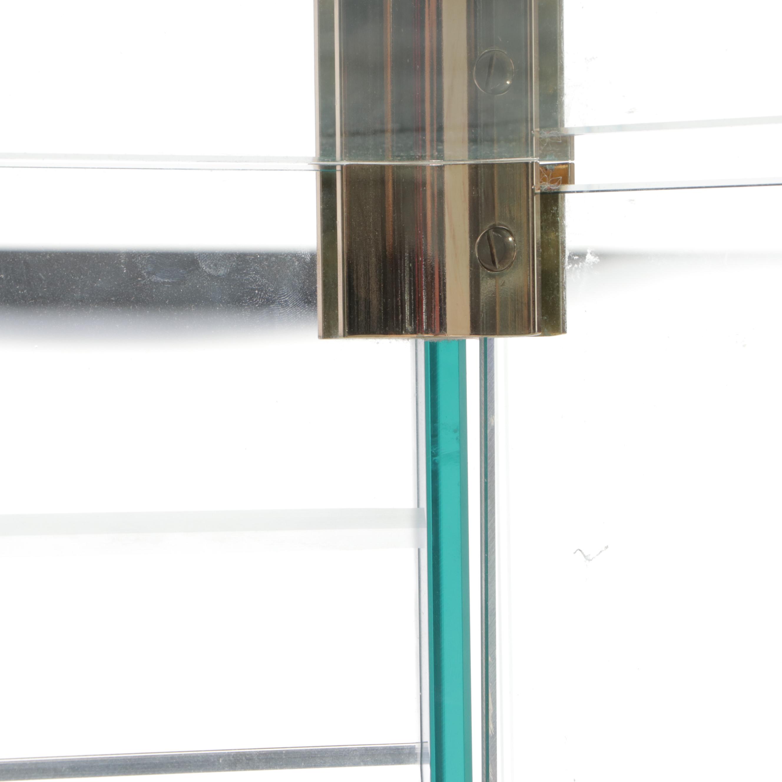 Post-Modern Glass Dining Table, Probably Pace