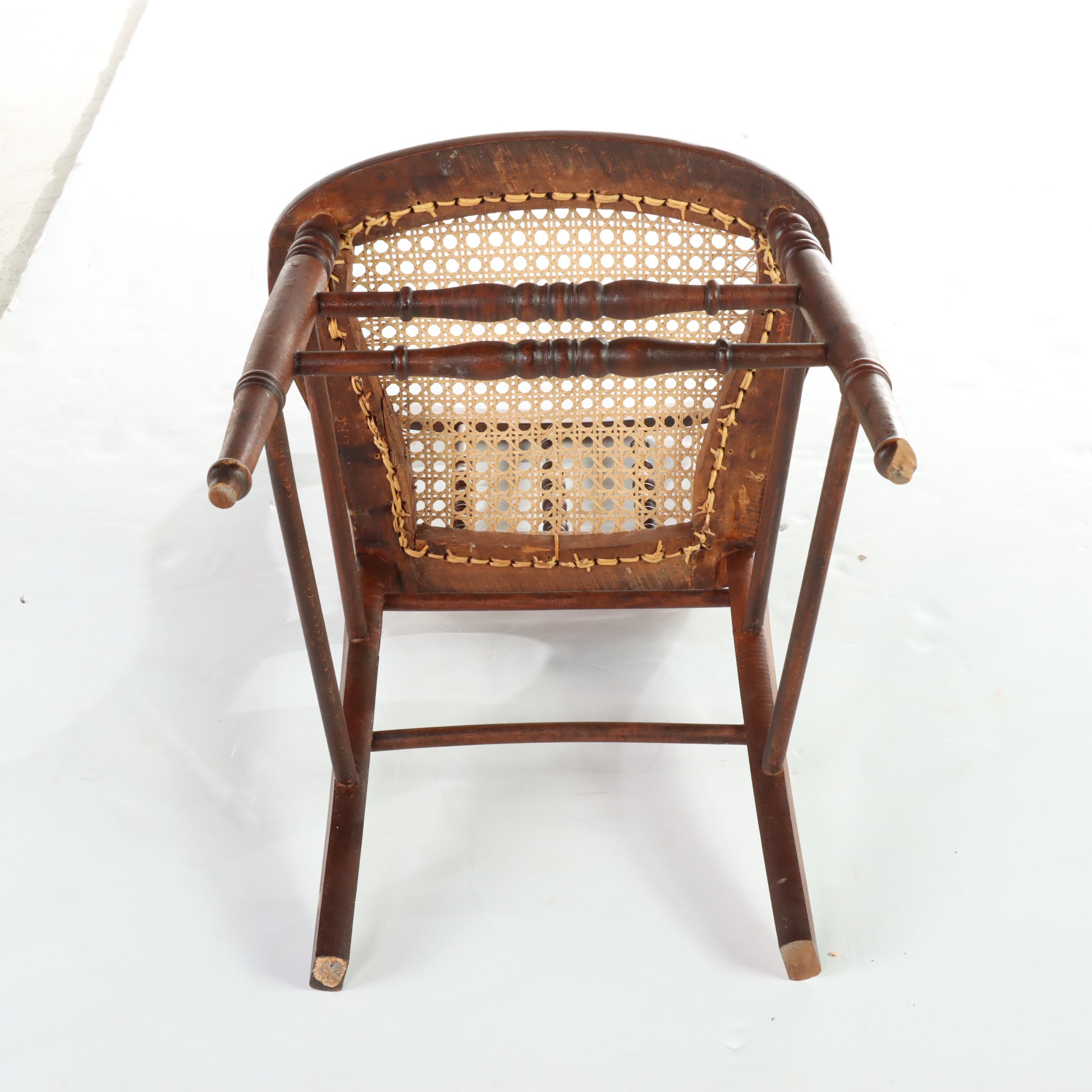 Two Victorian Spindle-Back Side Chairs, Late 19th Century