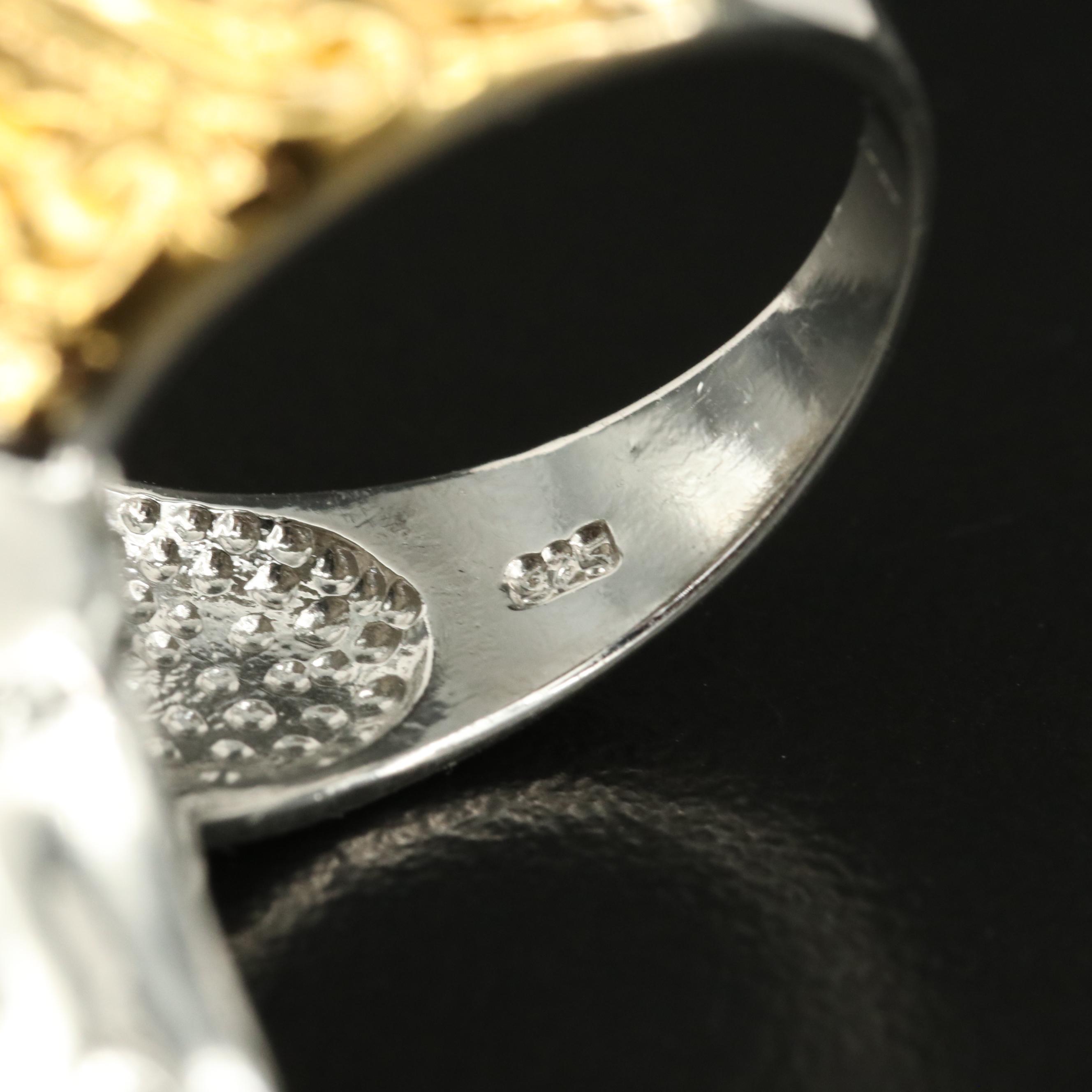 Sterling Emerald and Tanzanite Horse Head Ring