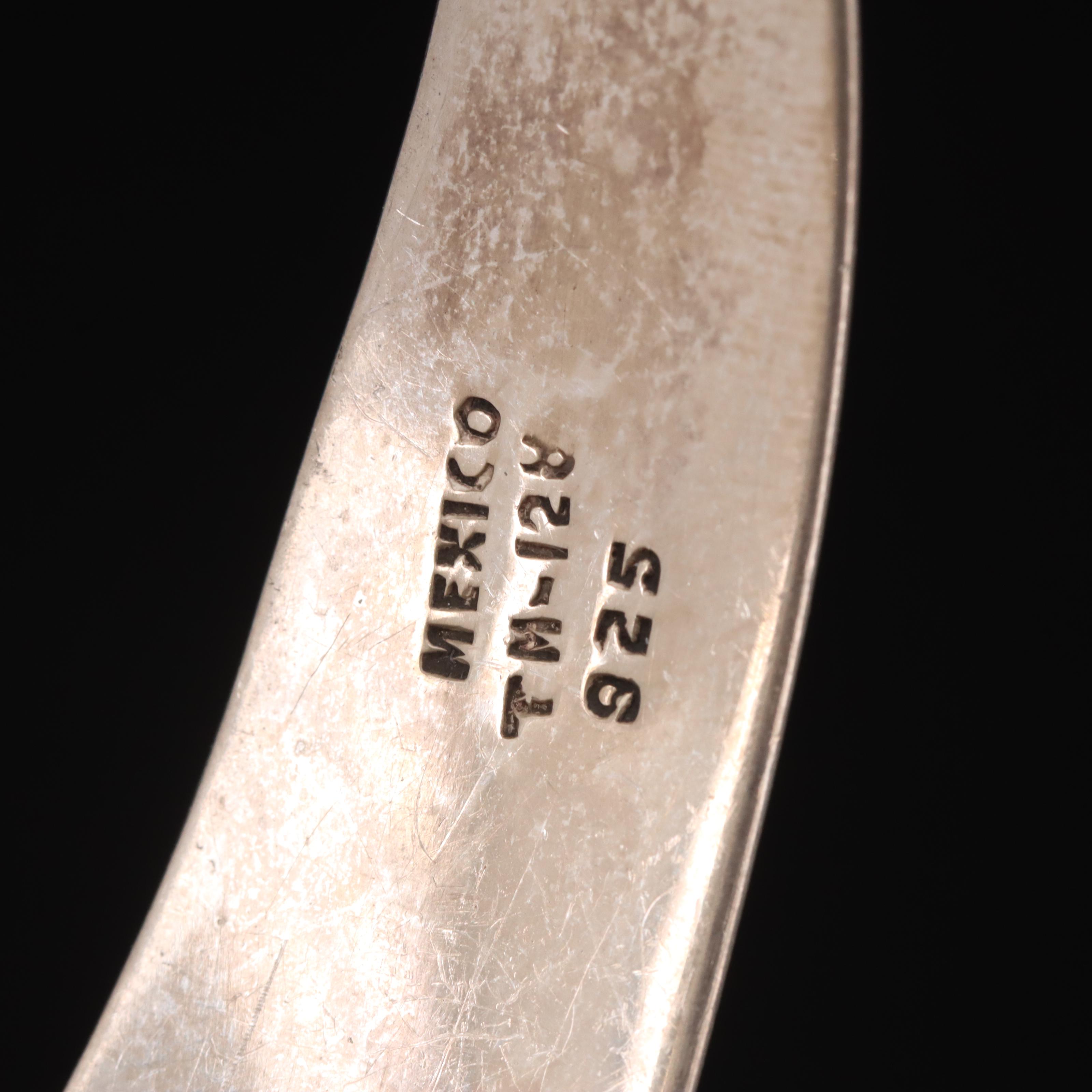 Mexican Sterling Wave Collar Necklace