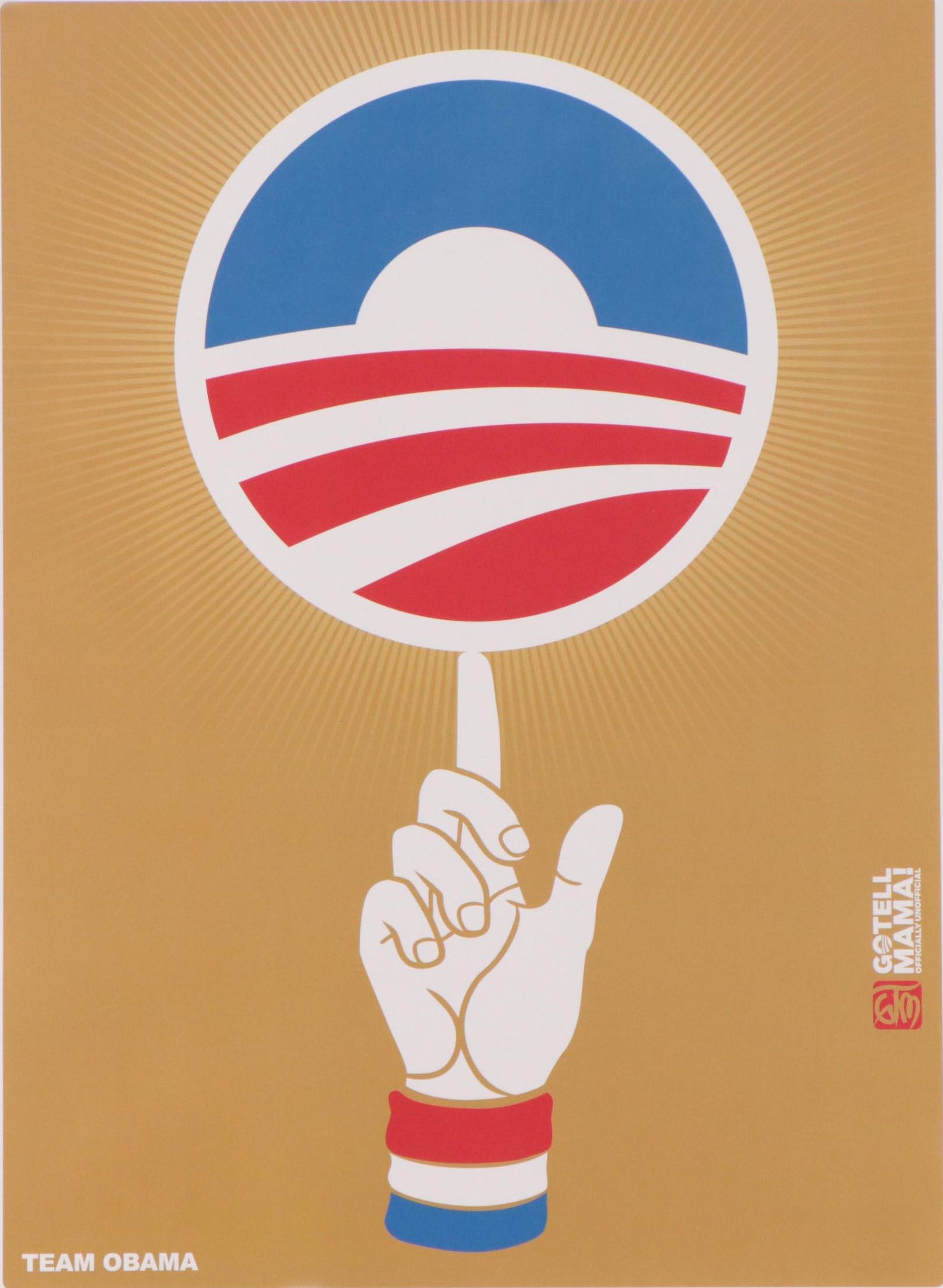 Offset Lithograph Poster of Barack Obama Presidential Campaign "Team Obama"