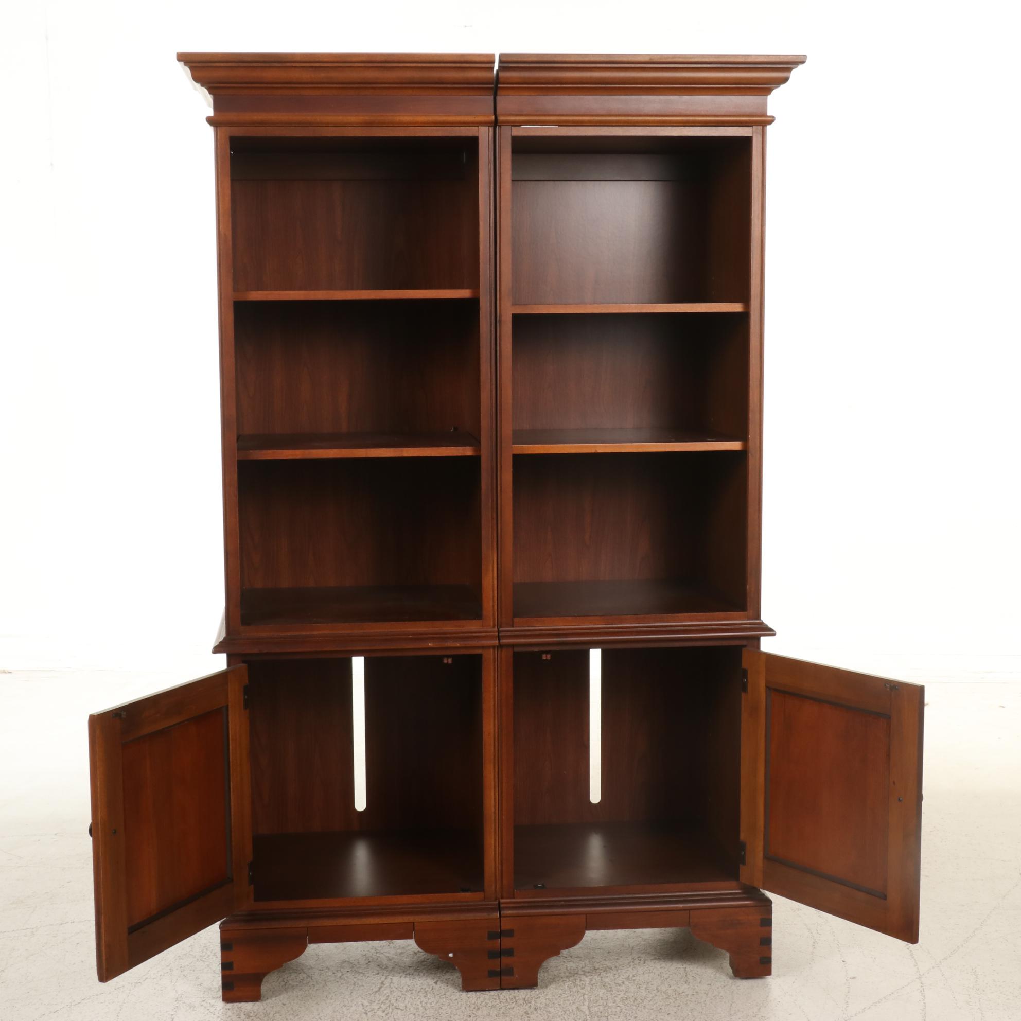 Colonial Style Wooden Bookcase Cabinet