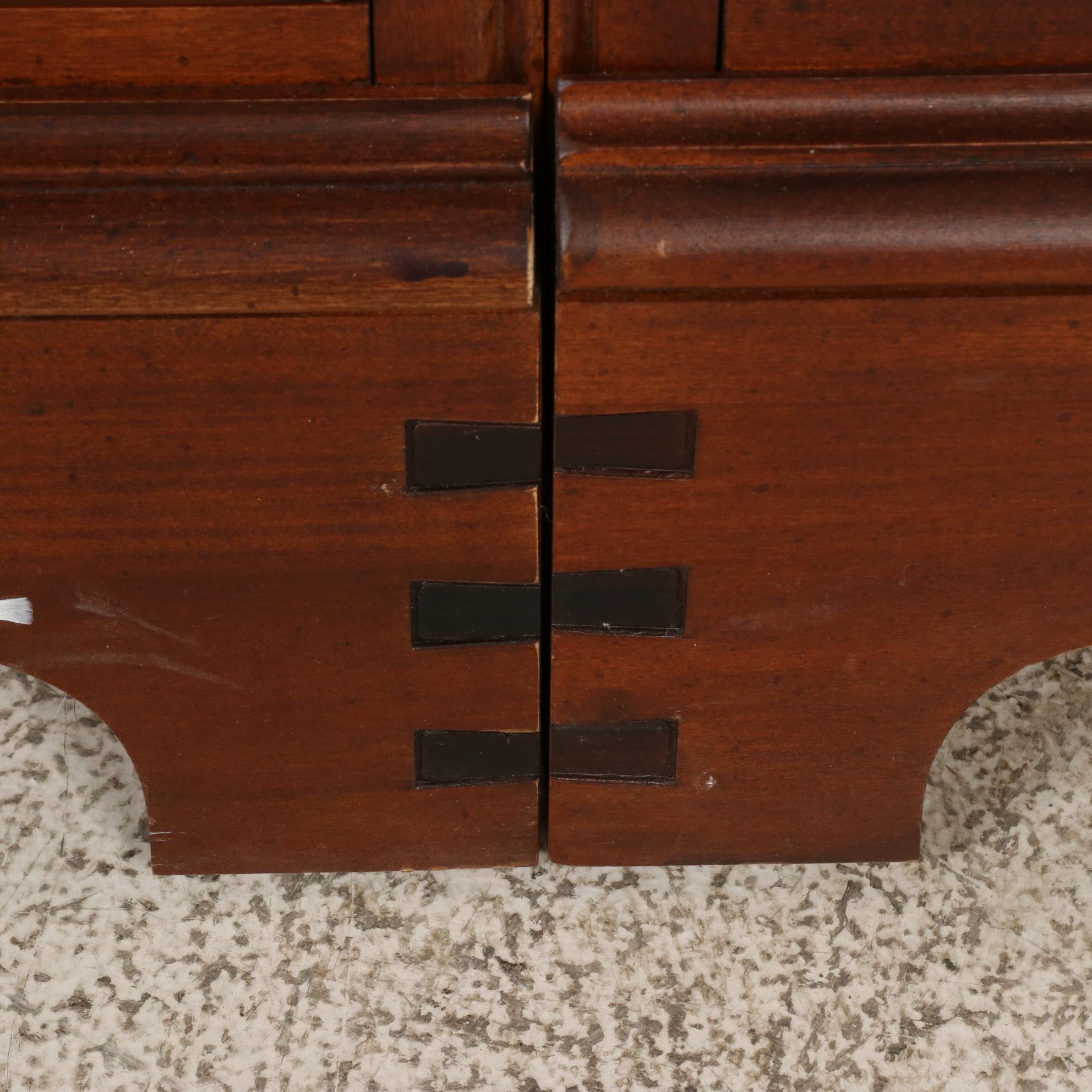 Colonial Style Wooden Bookcase Cabinet