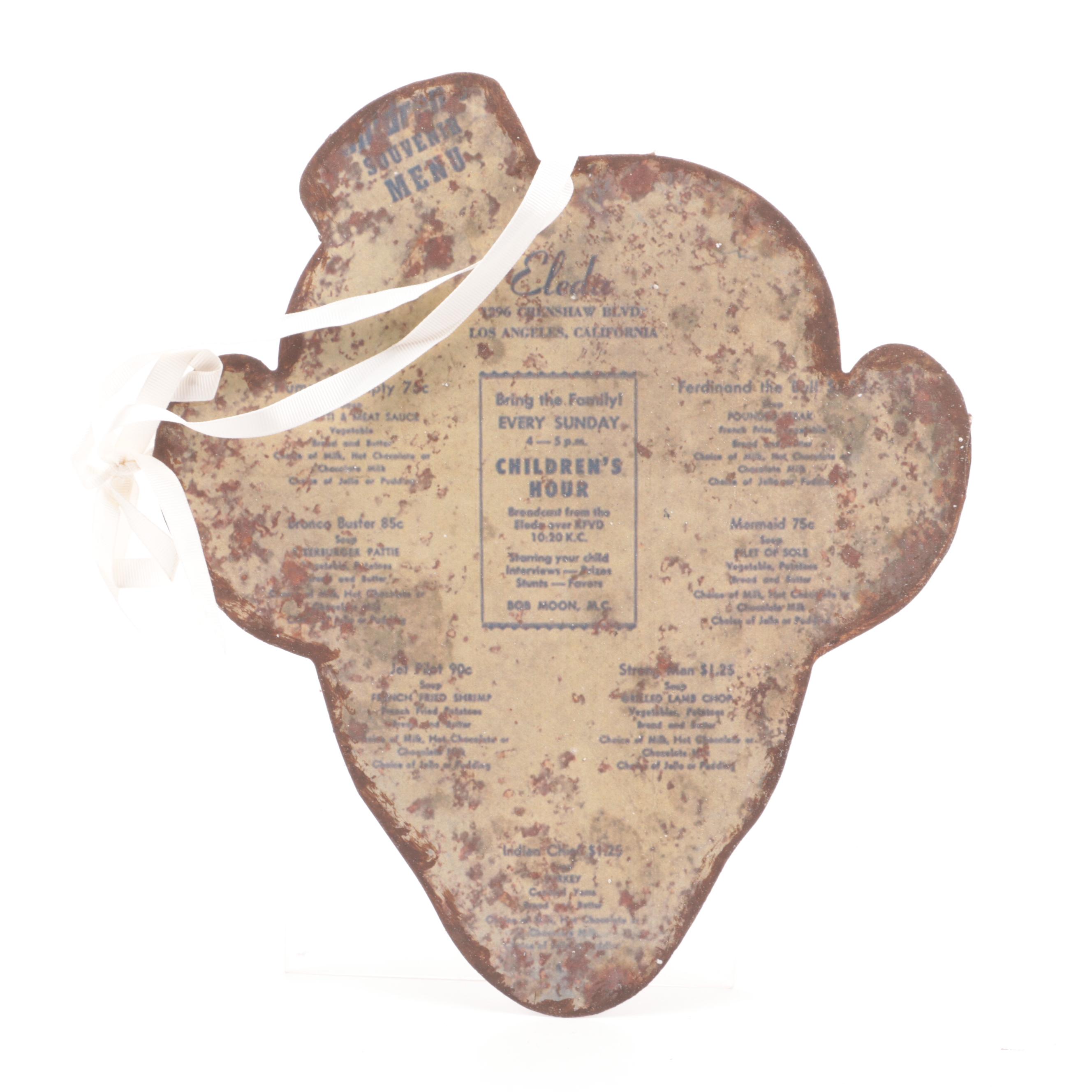 Eleda Restaurant Souvenir Wall Hanging With Menu and More