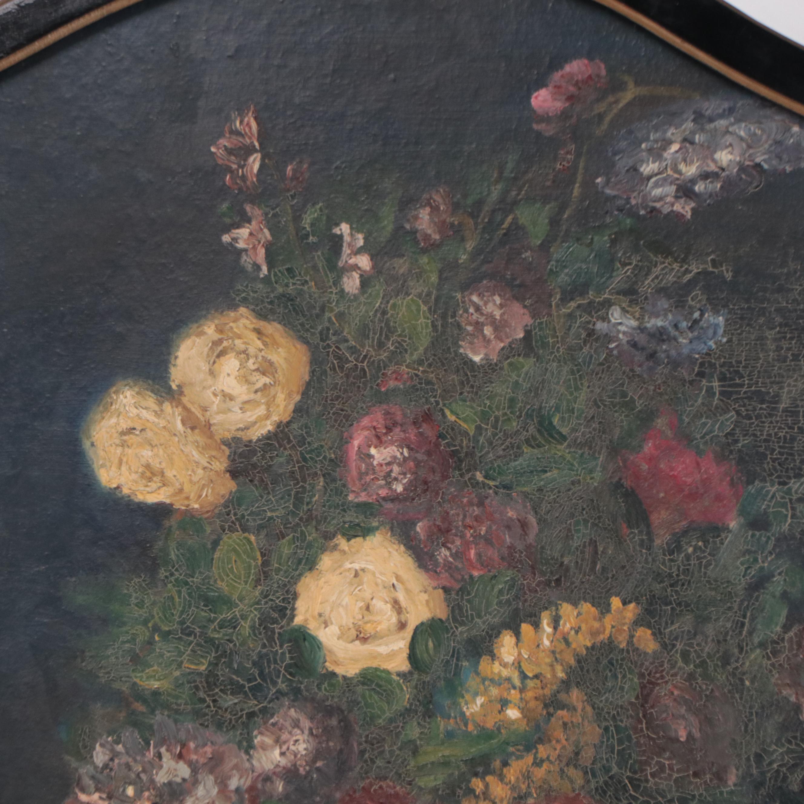 Oil Painting of Floral Still Life, 1921