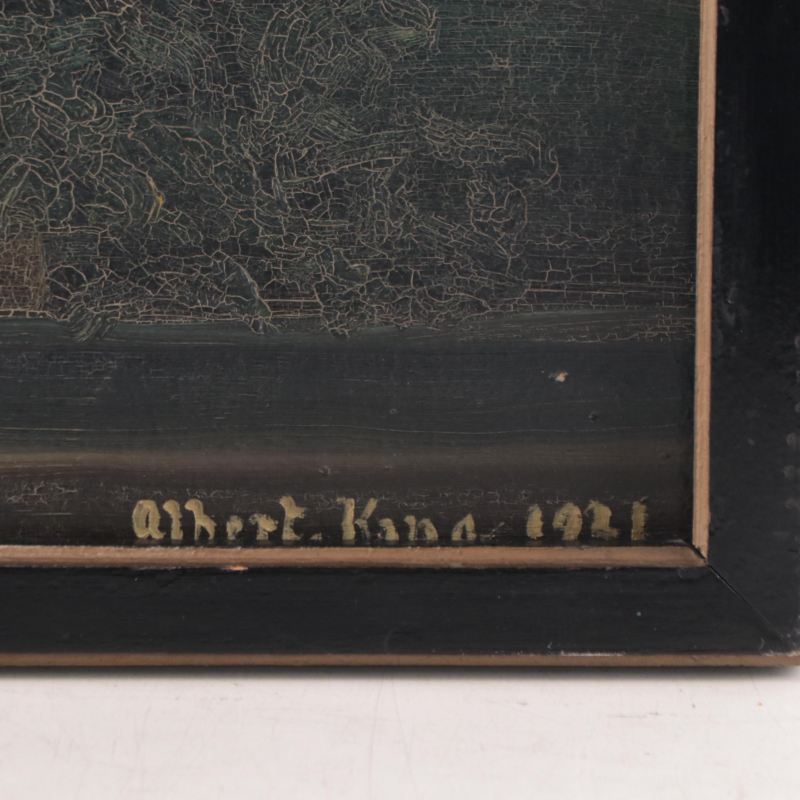 Oil Painting of Floral Still Life, 1921