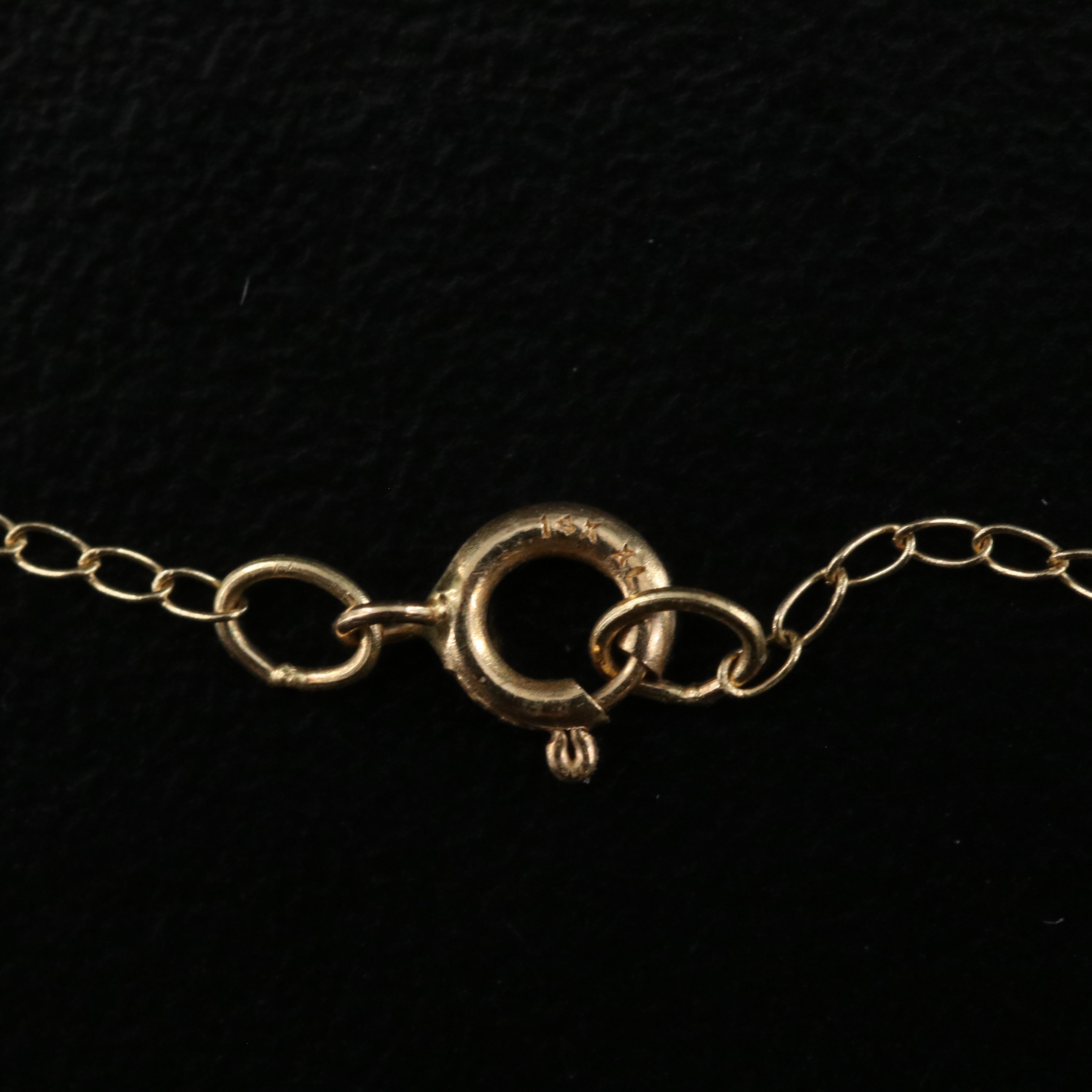 14K Pearl Pendant Necklace